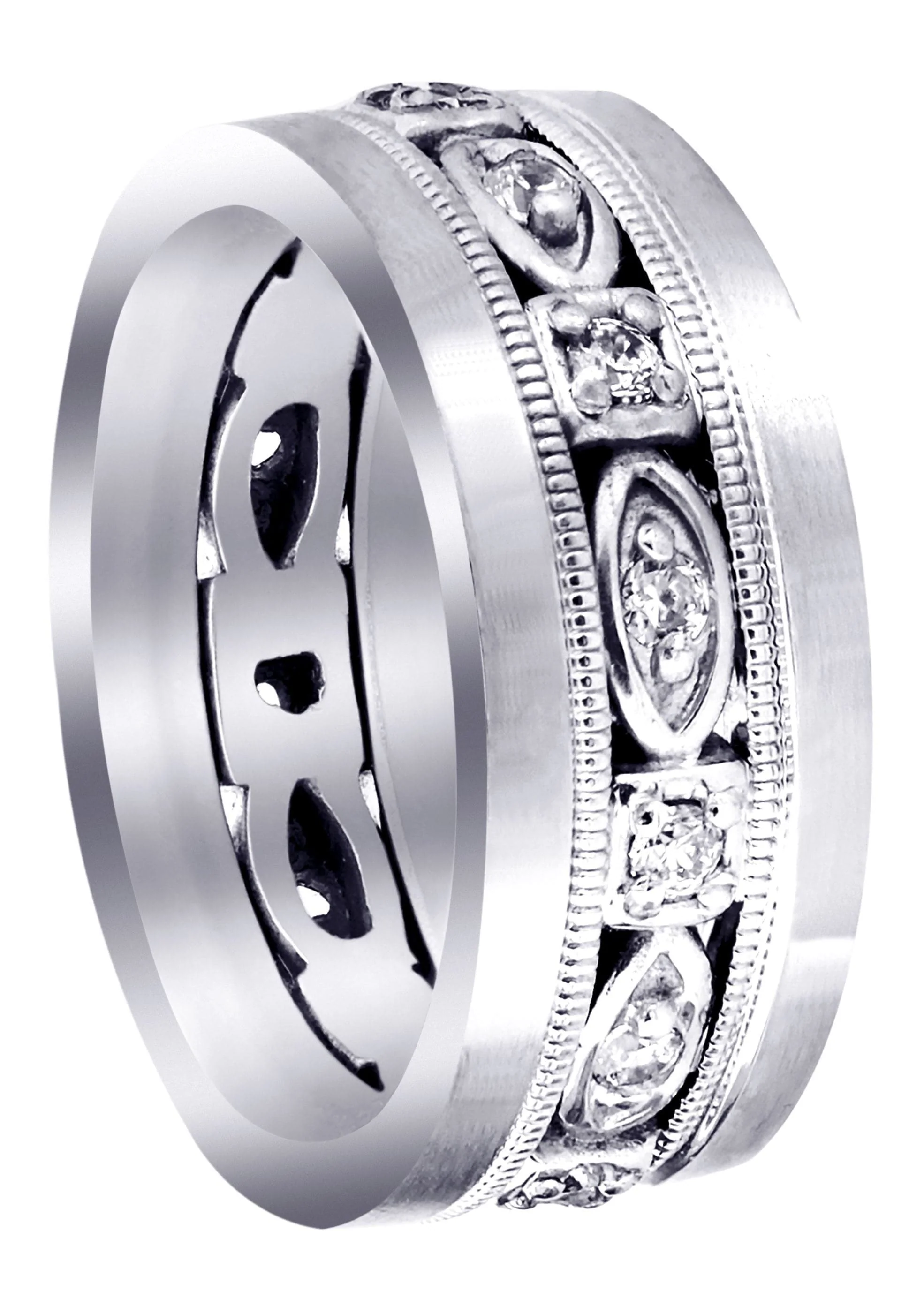 Diamond Mens Wedding Band | 0.28 Carats | Satin Finish (Marcos)