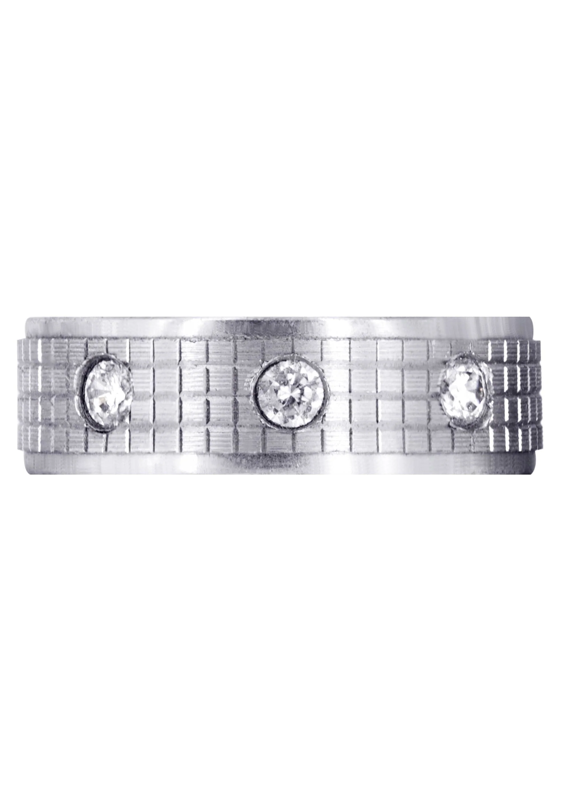 Diamond Mens Wedding Band | 0.3 Carats | Diamond Cut Finish (Donovan) - Image 2