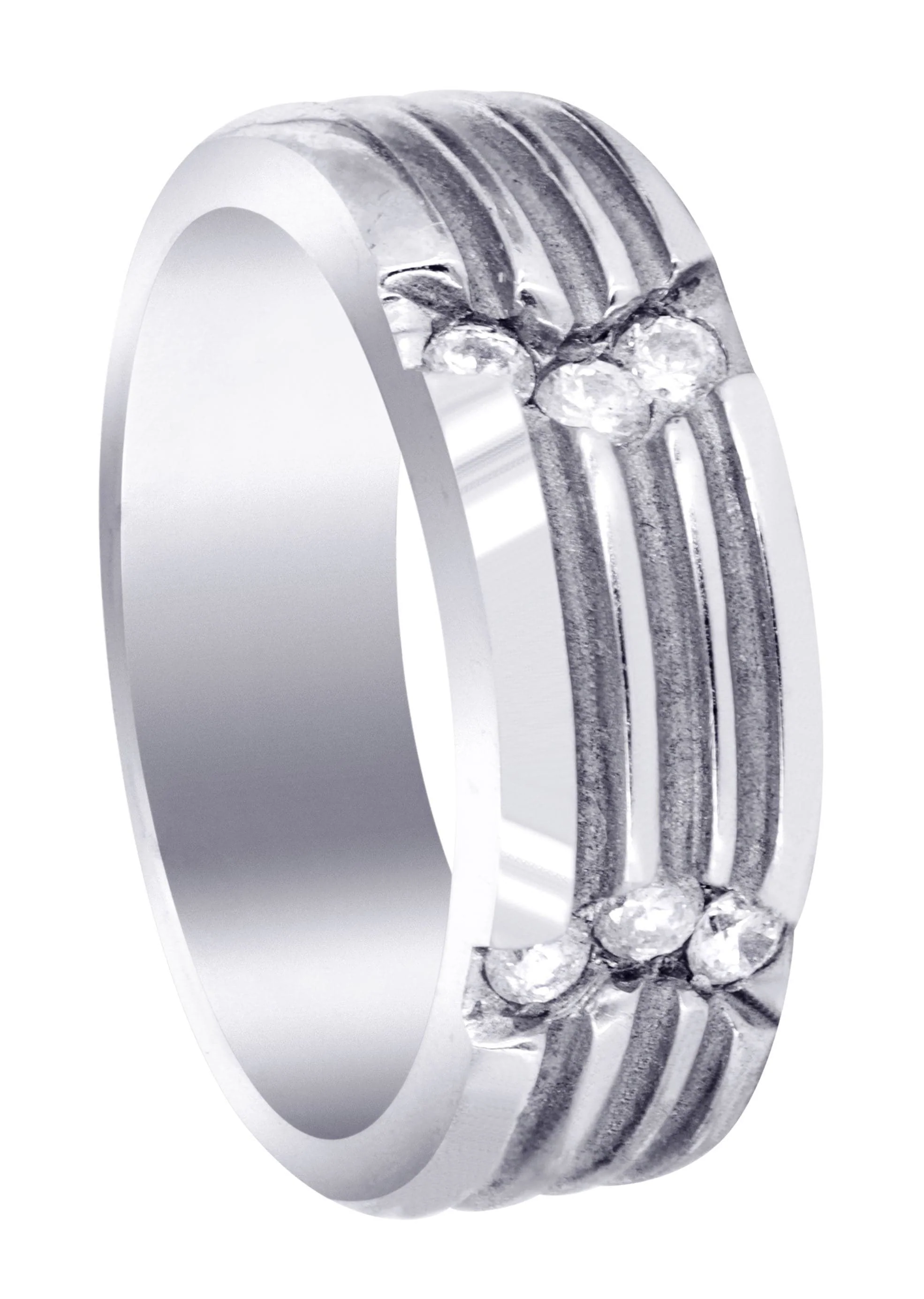 Diamond Mens Wedding Band | 0.3 Carats | High Polish Finish (Clark)