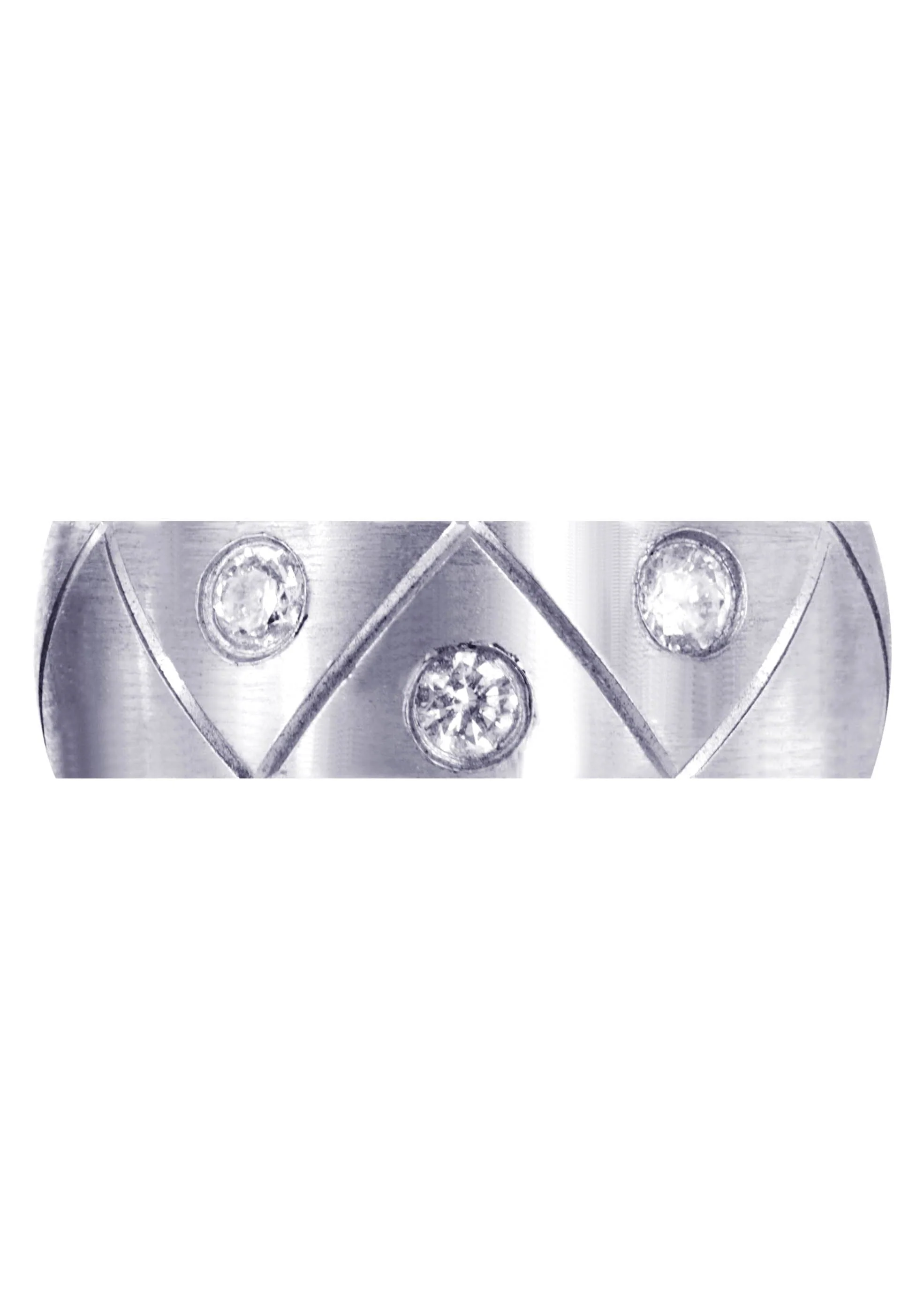 Diamond Mens Wedding Band | 0.3 Carats | Satin Finish (Keegan) - Image 2