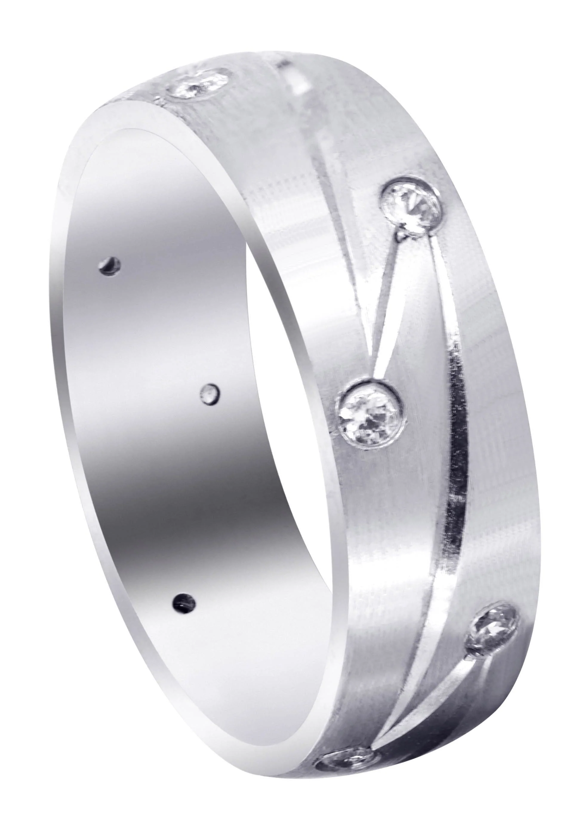 Diamond Mens Wedding Band | 0.3 Carats | Satin Finish (Kendrick)