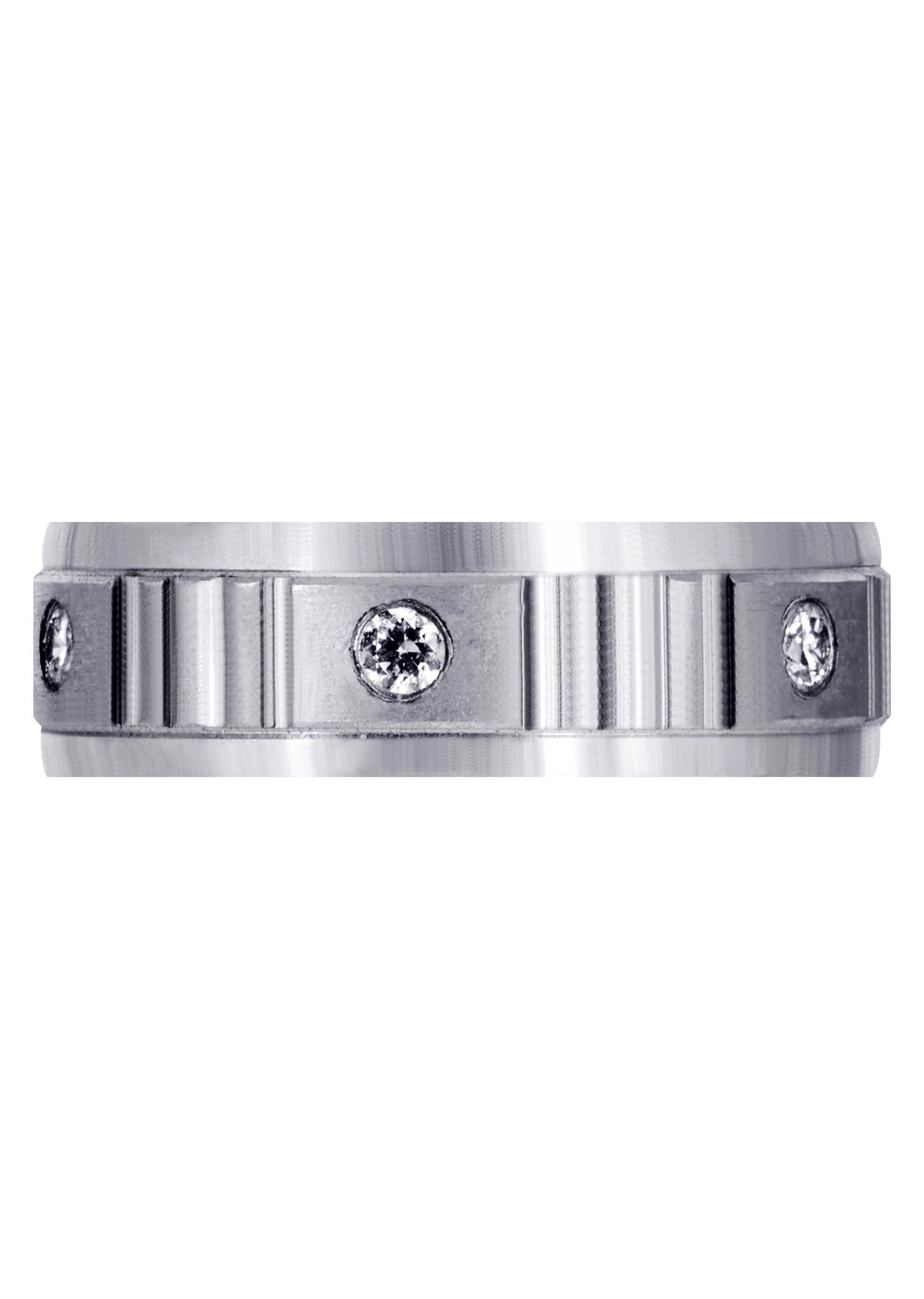 Diamond Mens Wedding Band | 0.3 Carats | Satin Finish (Reed) - Image 2