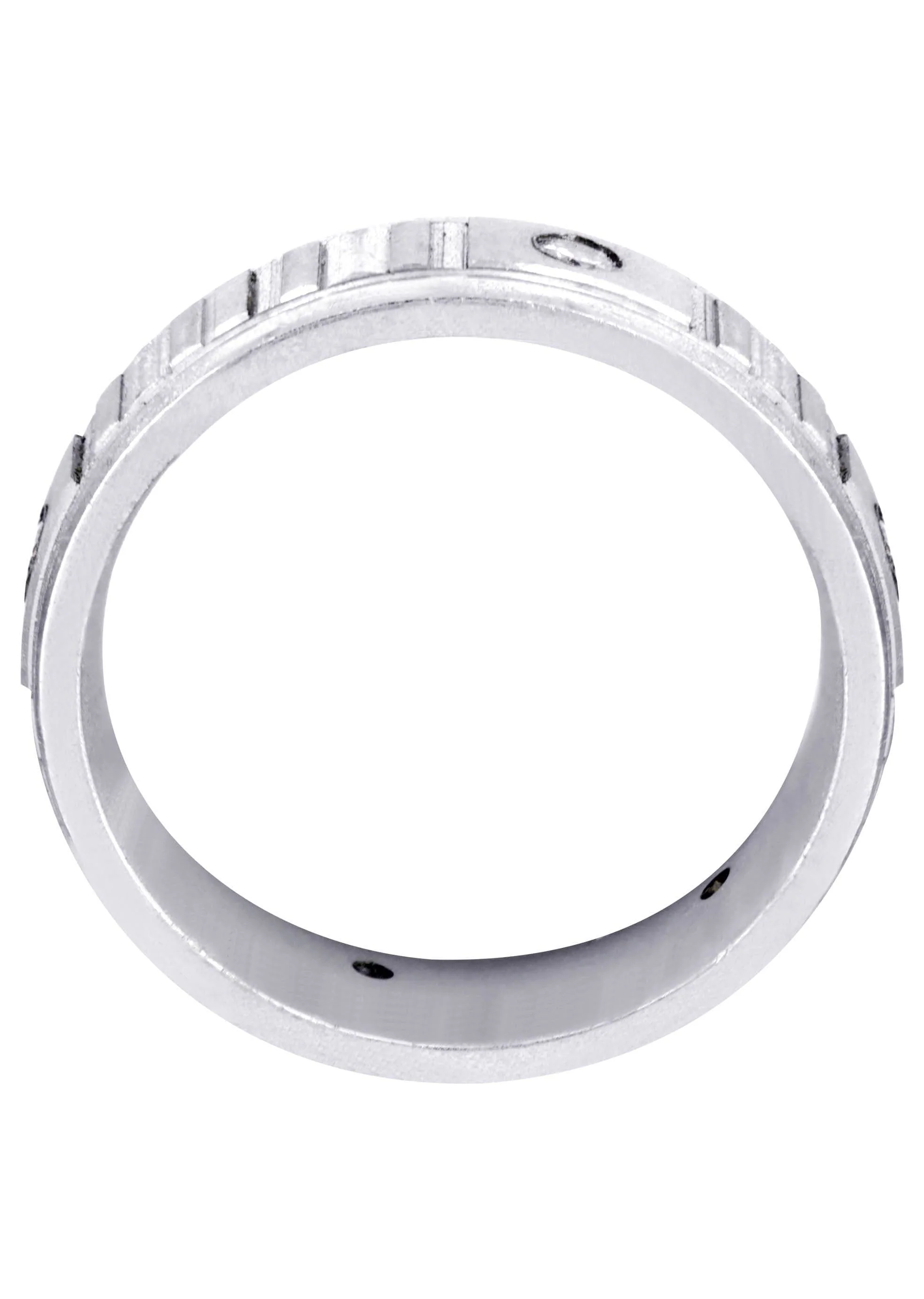Diamond Mens Wedding Band | 0.3 Carats | Satin Finish (Reed) - Image 3