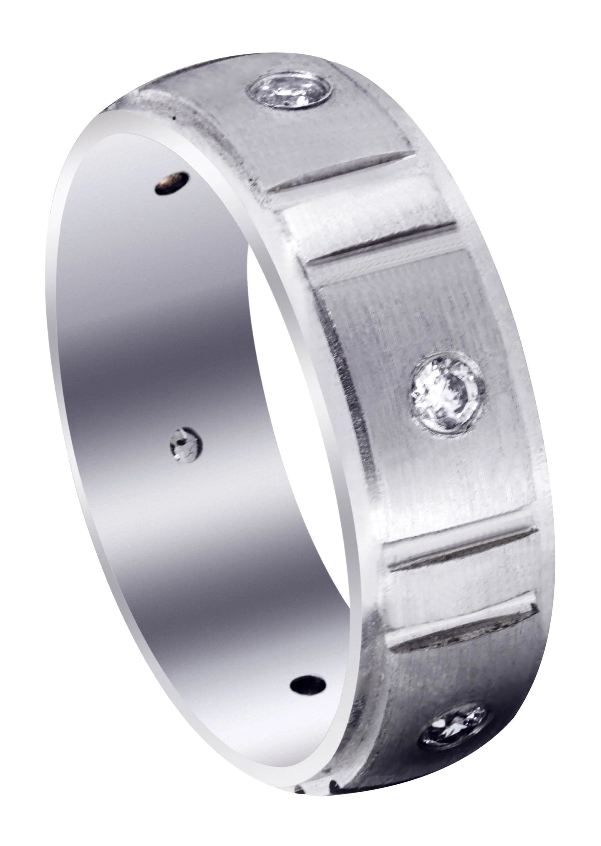 Diamond Mens Wedding Band | 0.3 Carats | Satin Finish (Gideon)