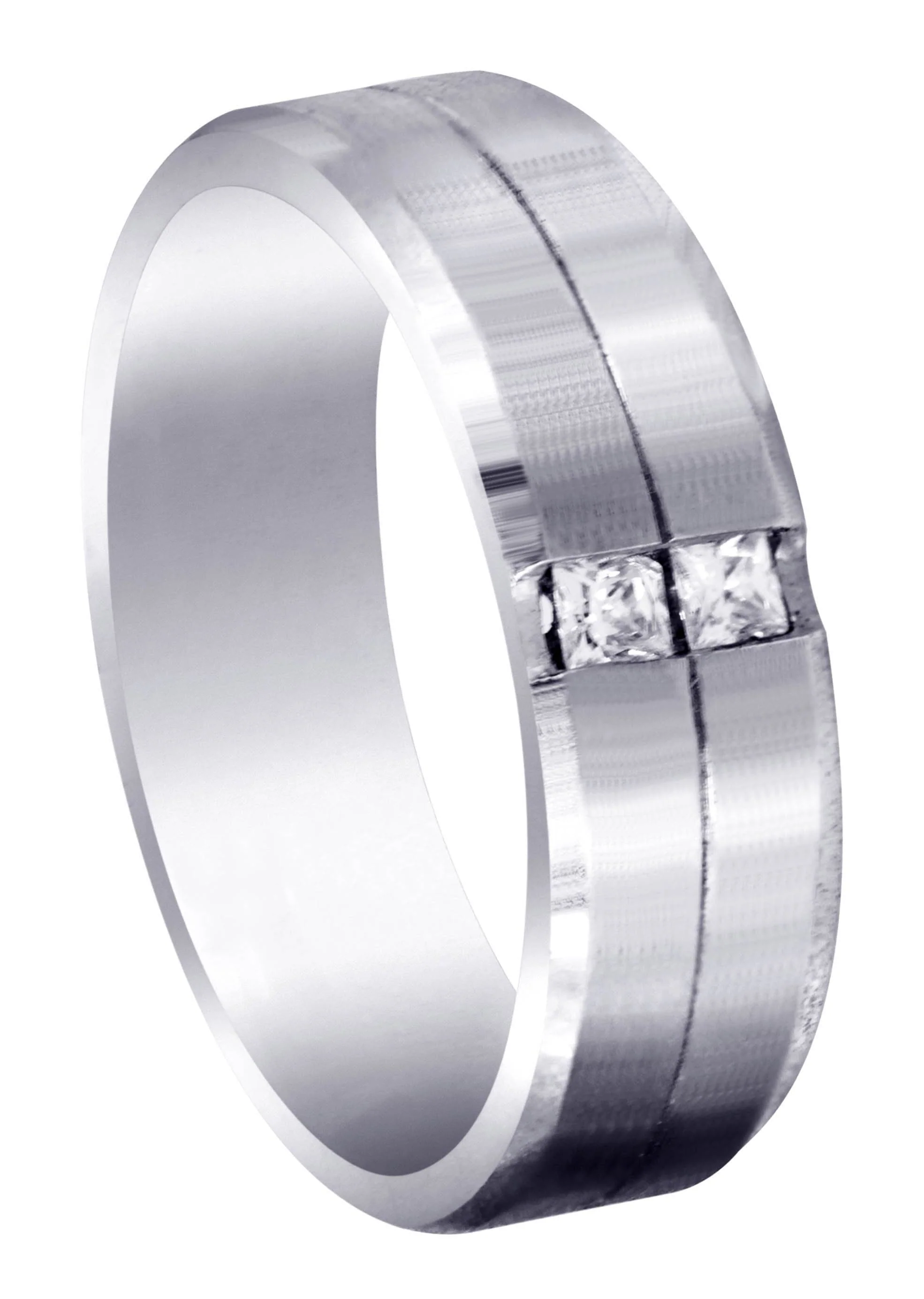 Diamond Mens Wedding Band | 0.34 Carats | Satin Finish (Rhett)