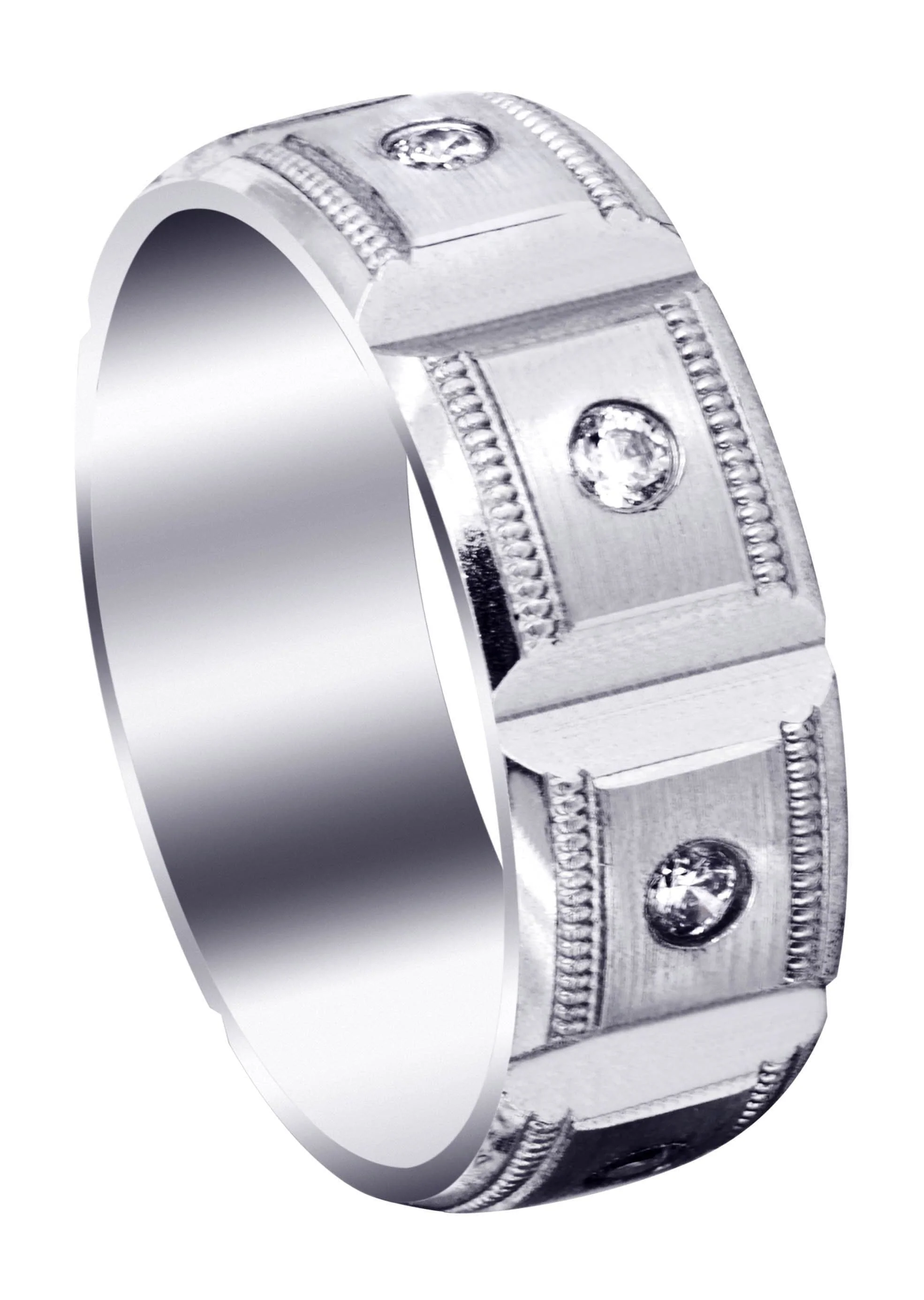 Diamond Mens Engagement Ring | 0.4 Carats | Satin Finish (Colt)