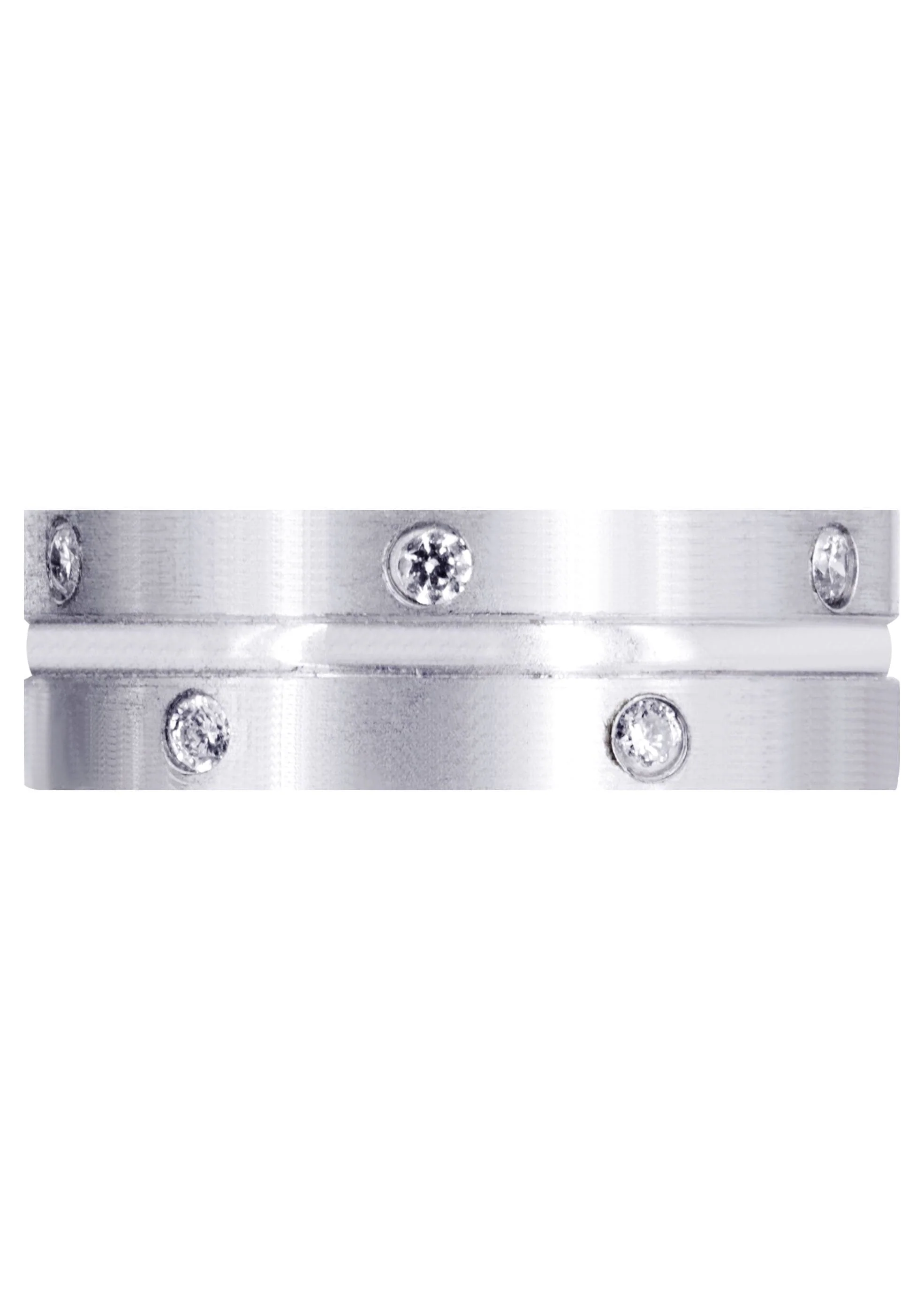Diamond Mens Wedding Band | 0.48 Carats | Satin Finish (Walter) - Image 2