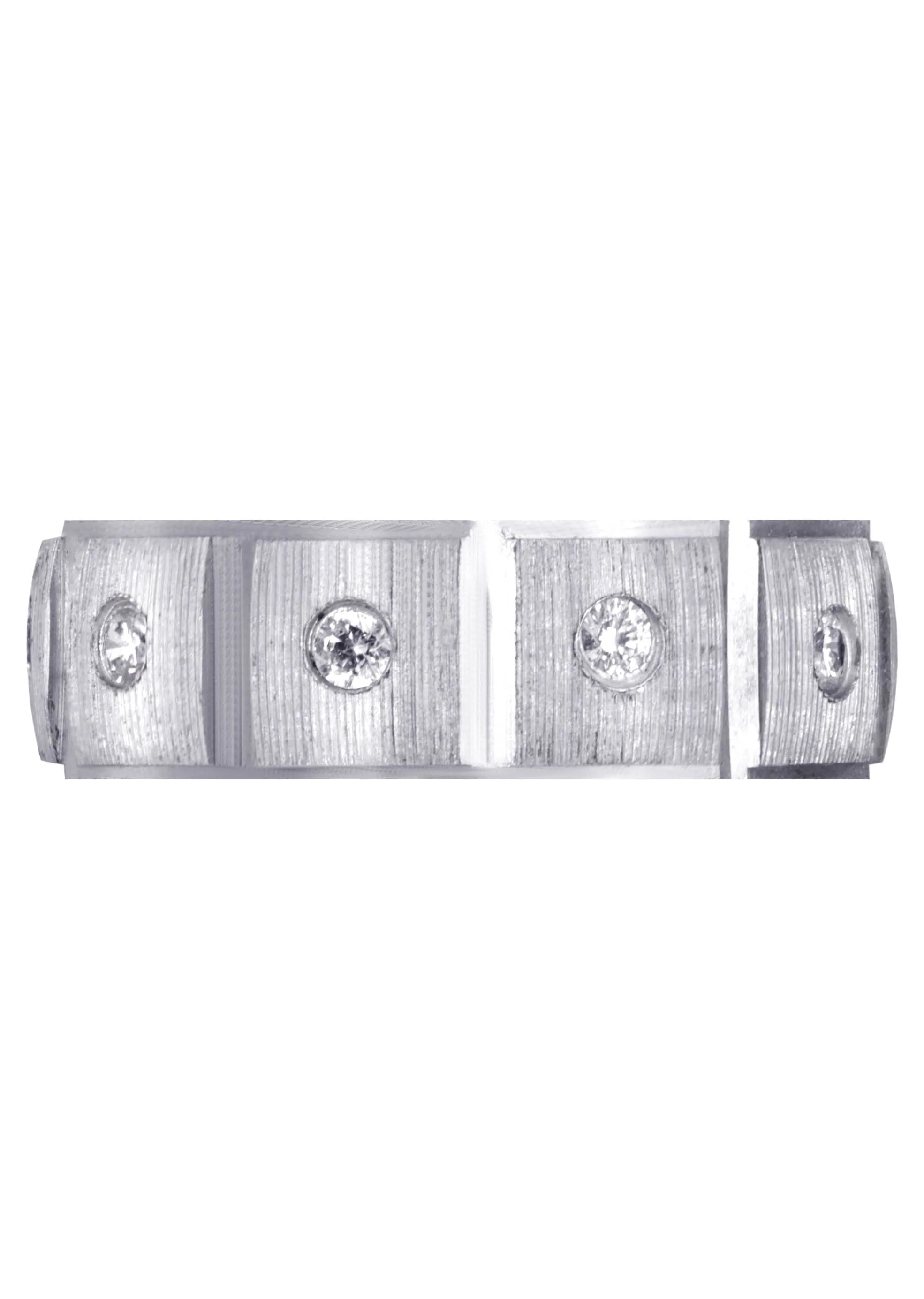 Diamond Mens Wedding Band | 0.5 Carats | Diamond Cut Finish (Ronan) - Image 2