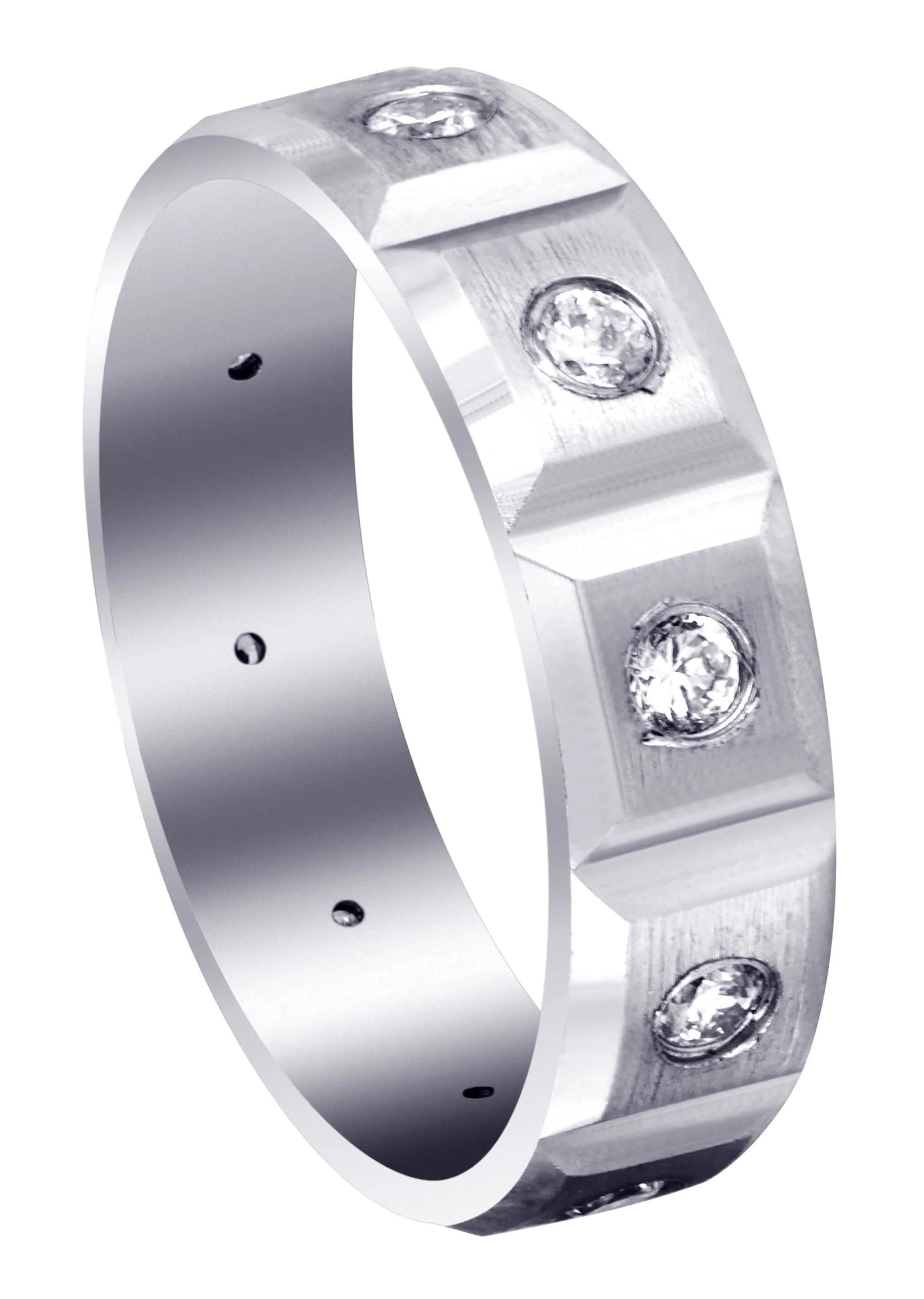 Diamond Mens Wedding Band | 0.5 Carats | Satin Finish (Tobias)