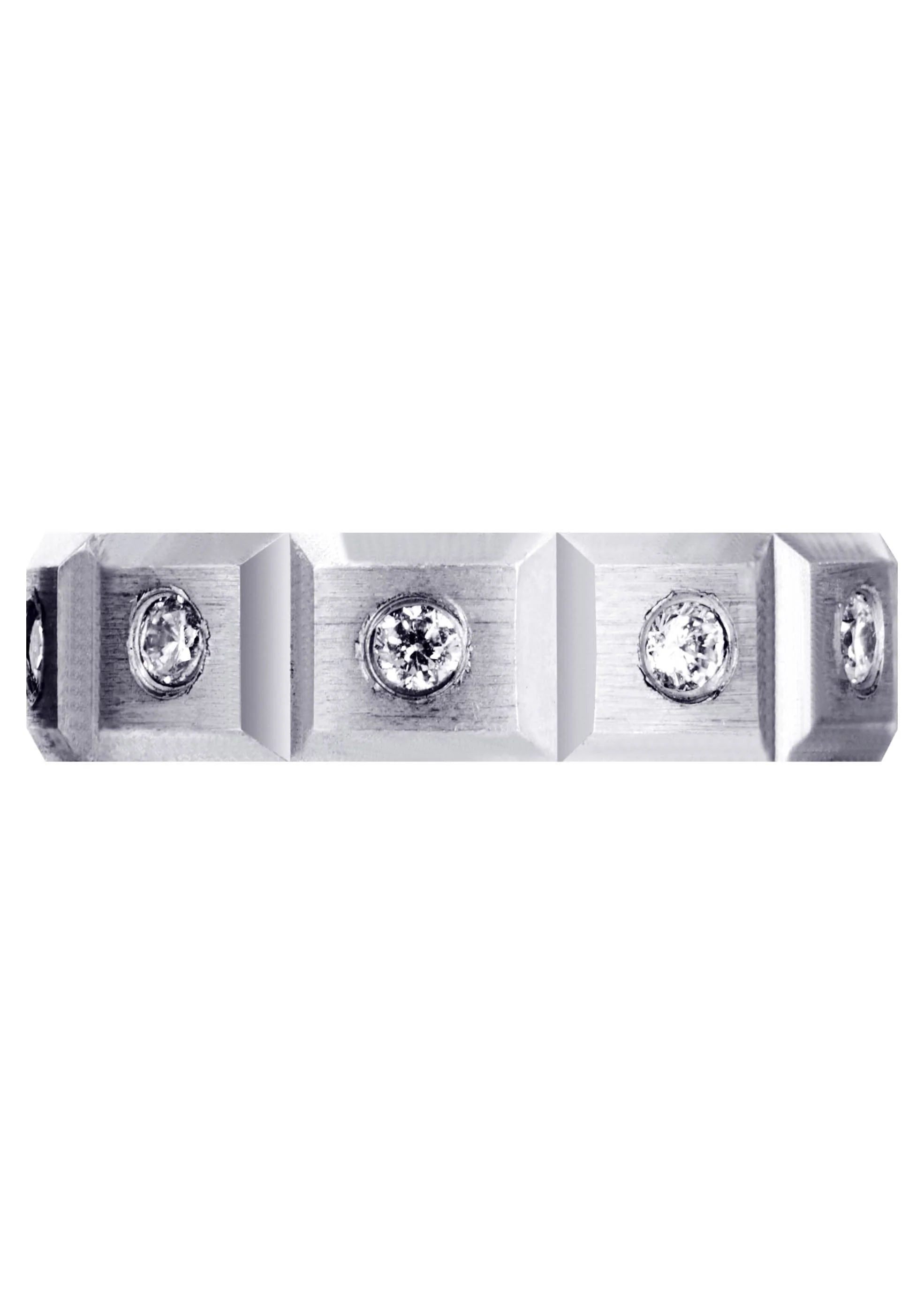 Diamond Mens Wedding Band | 0.5 Carats | Satin Finish (Tobias) - Image 2