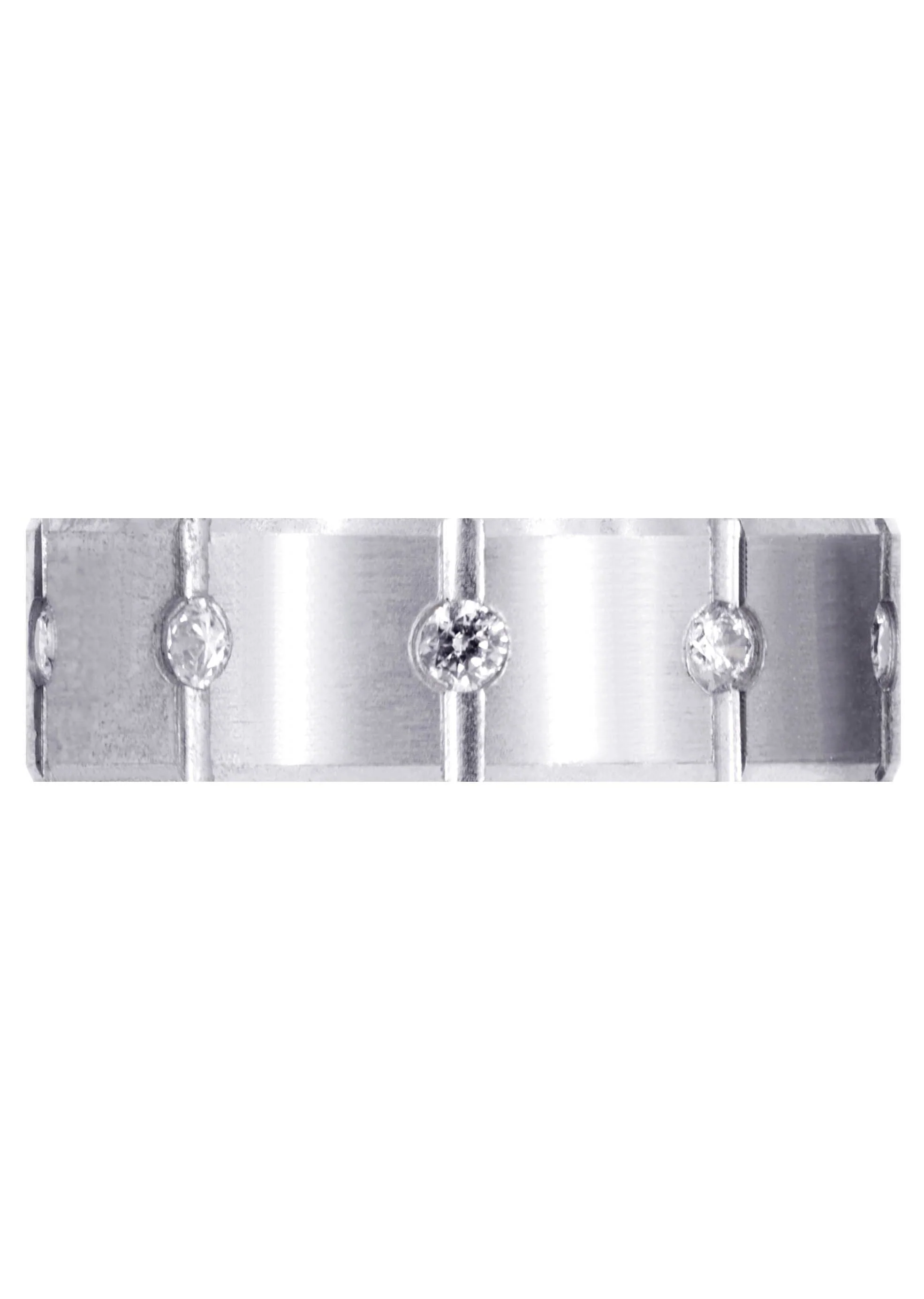 Diamond Mens Wedding Band | 0.5 Carats | Satin Finish (Archer) - Image 2
