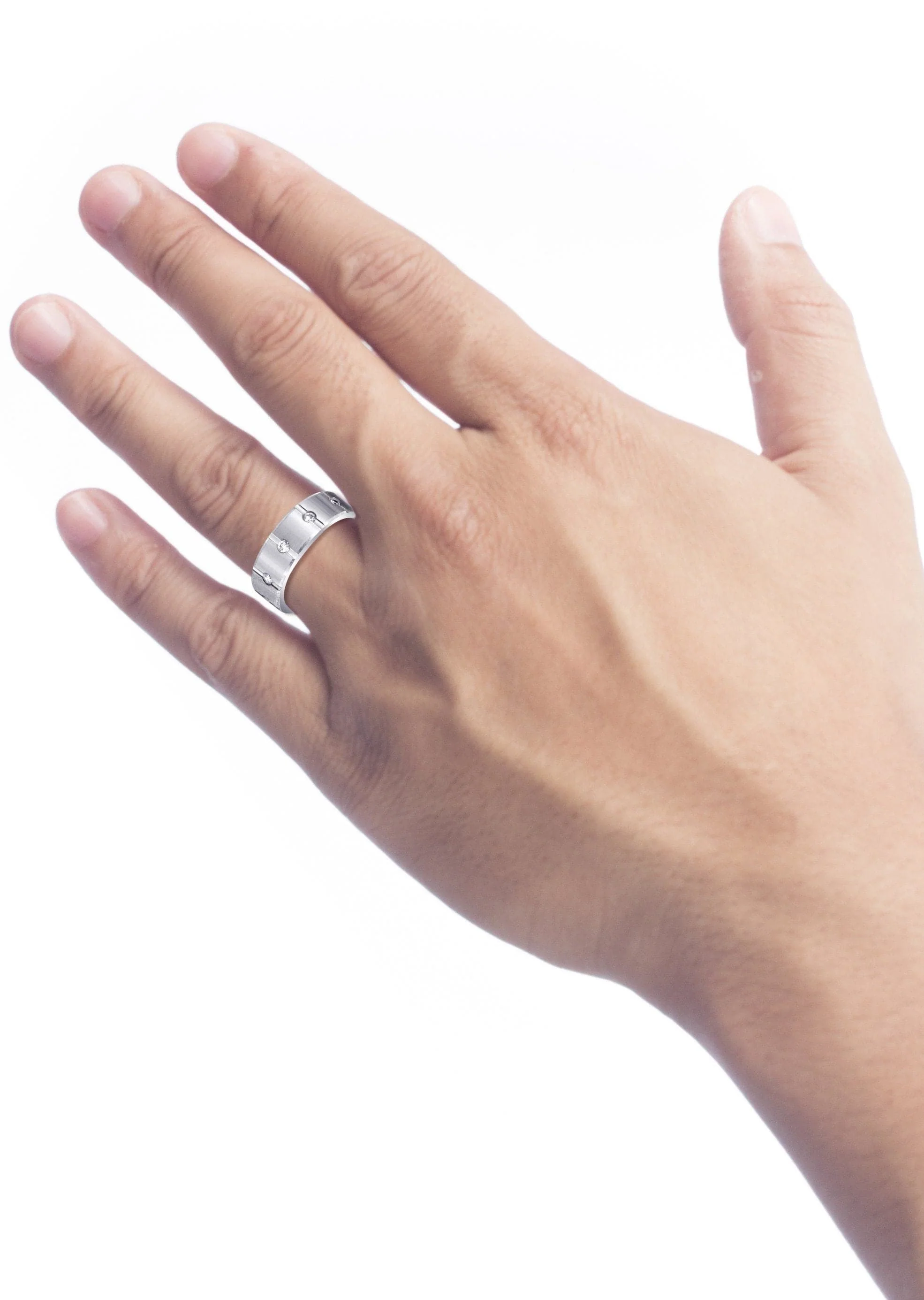 Diamond Mens Wedding Band | 0.5 Carats | Satin Finish (Archer) - Image 4