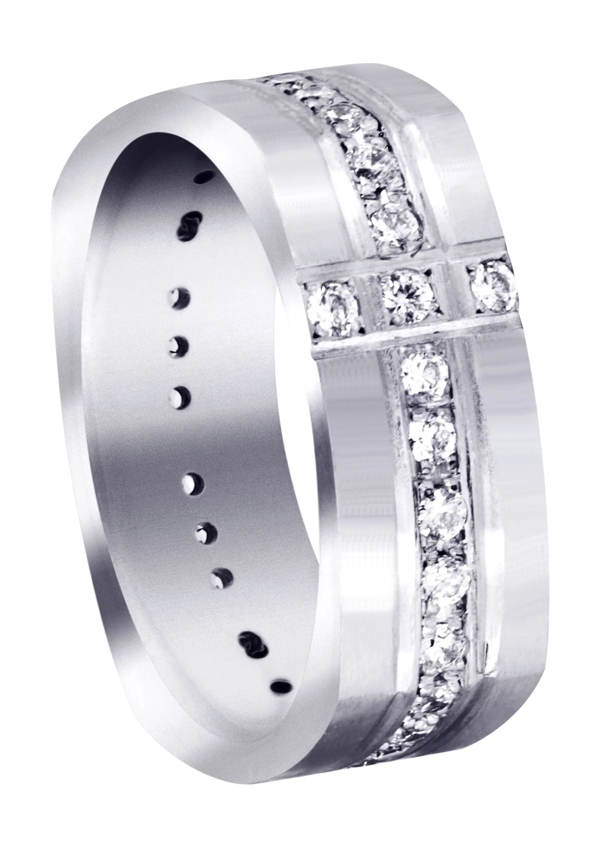Diamond Mens Wedding Band | 0.51 Carats | Satin Finish (Tate)