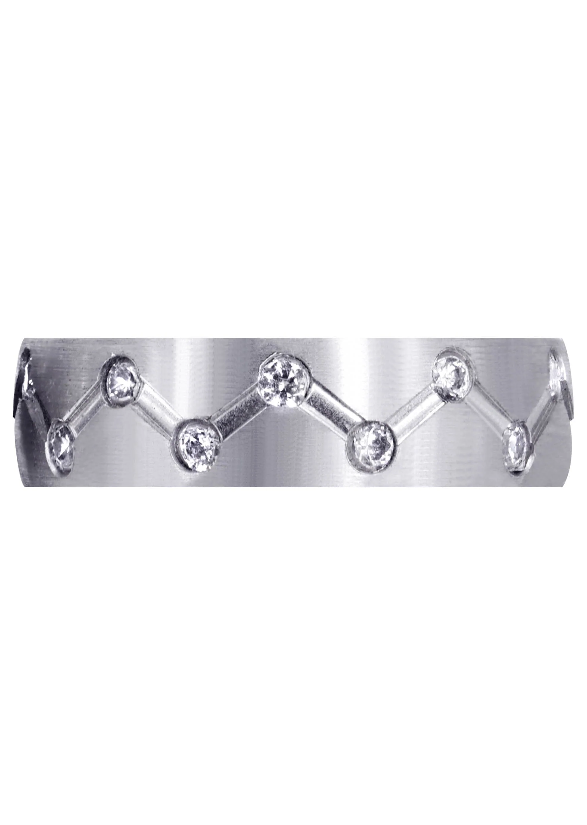 Diamond Mens Wedding Band | 0.54 Carats | Satin Finish (Dominick) - Image 2