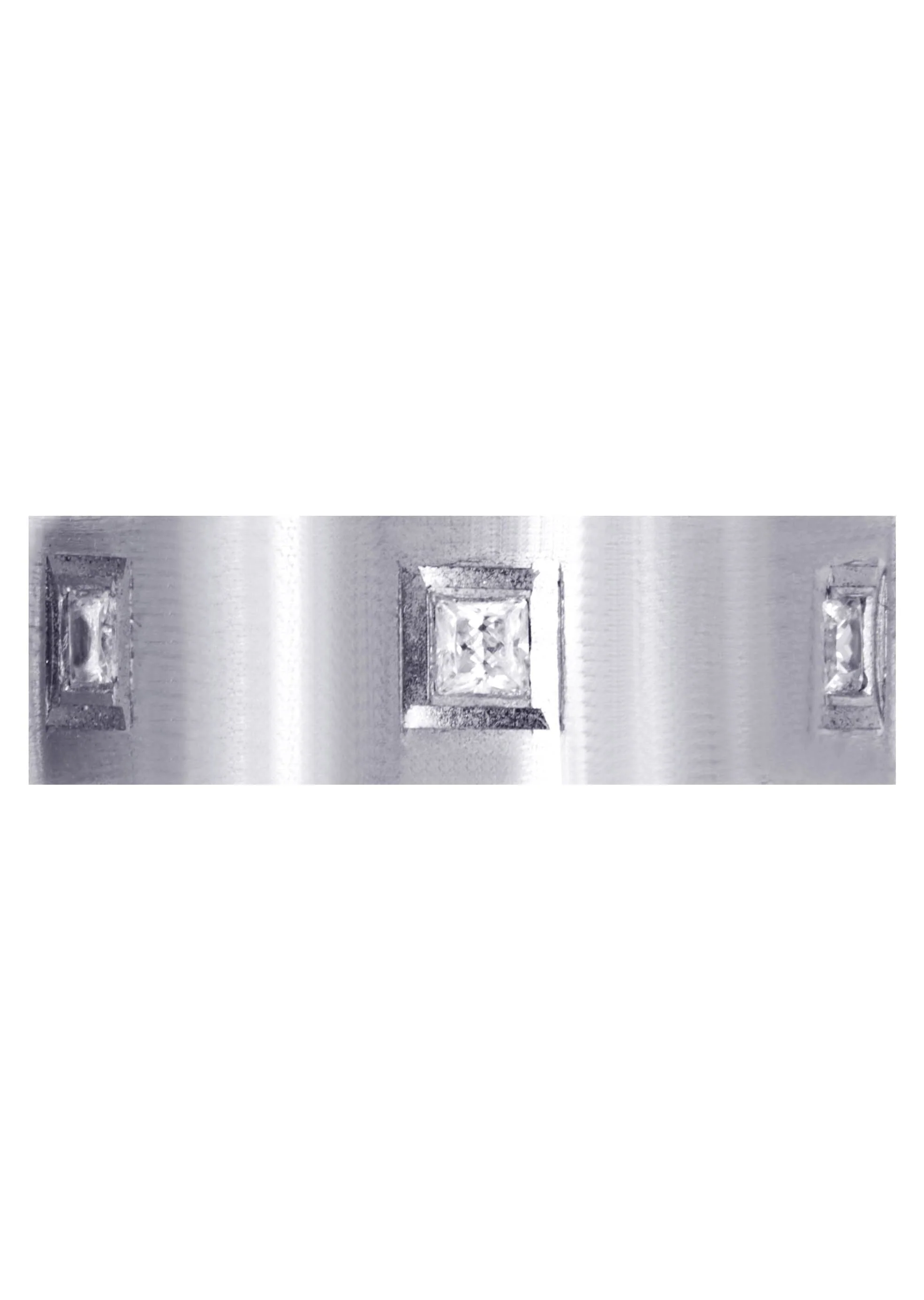 Diamond Mens Engagement Ring | 0.6 Carats | Satin Finish (Jaylen) - Image 2