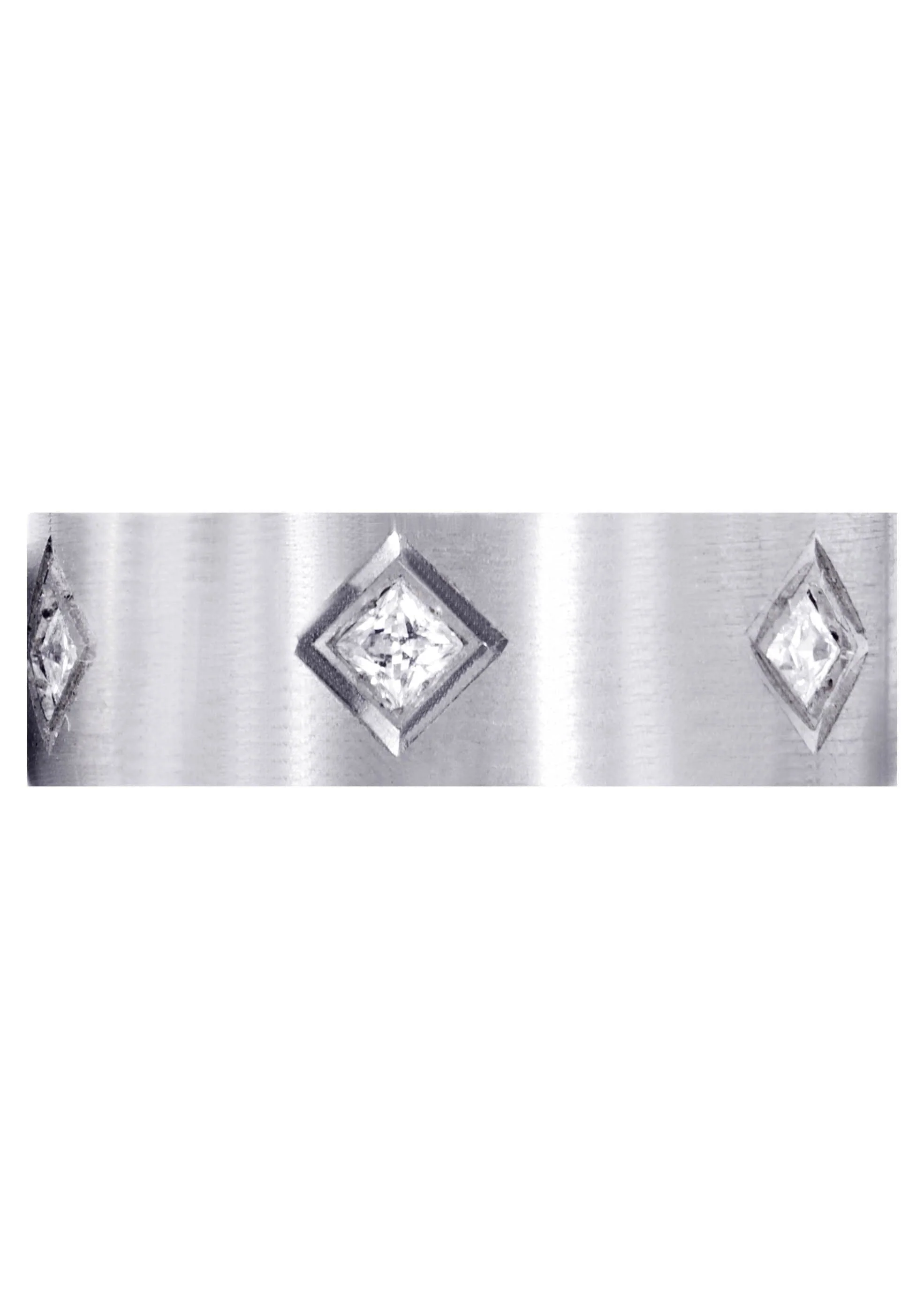 Diamond Mens Wedding Band | 0.6 Carats | Satin Finish (Titus) - Image 2