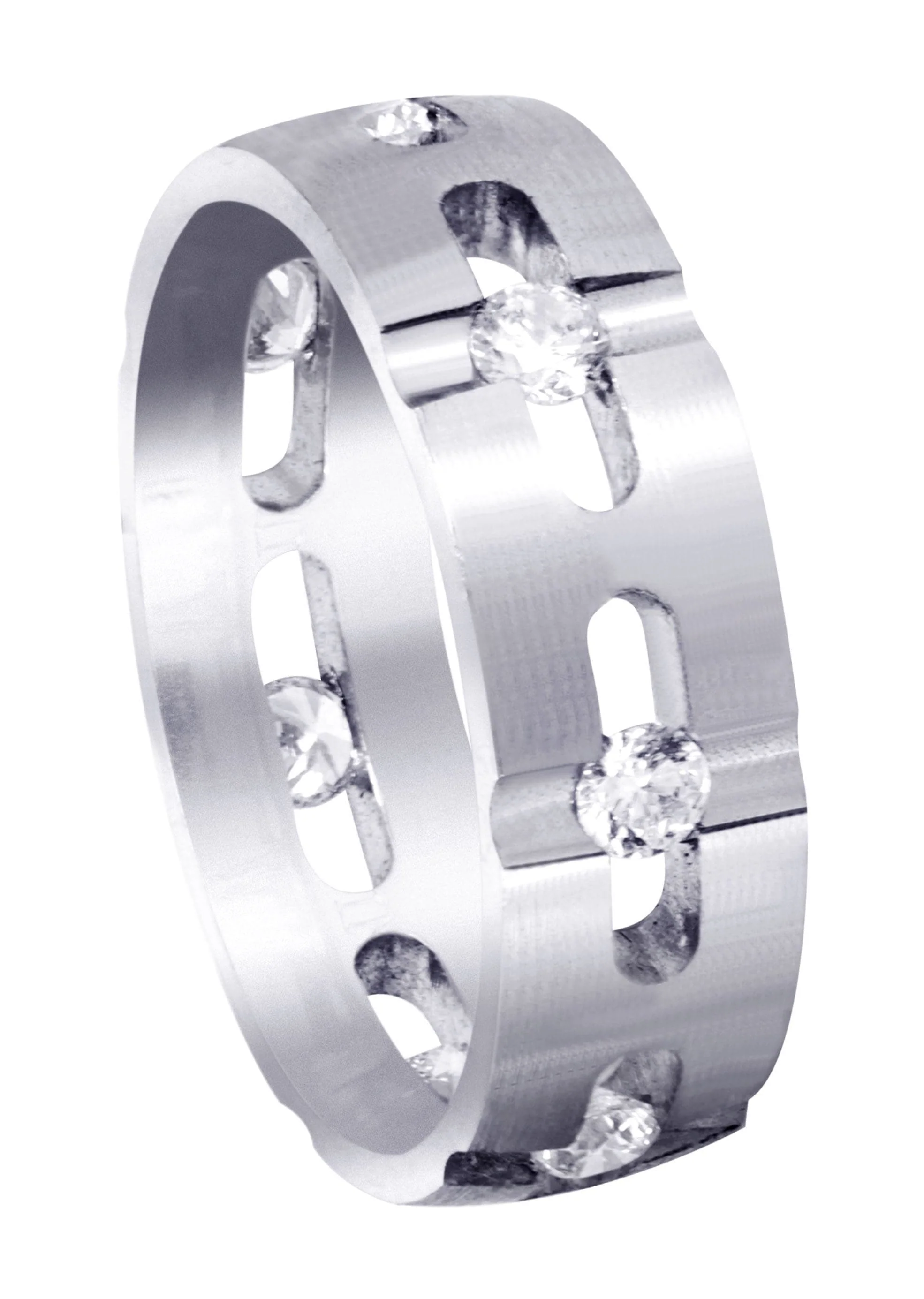 Diamond Mens Wedding Band | 0.7 Carats | Satin Finish (Phoenix)