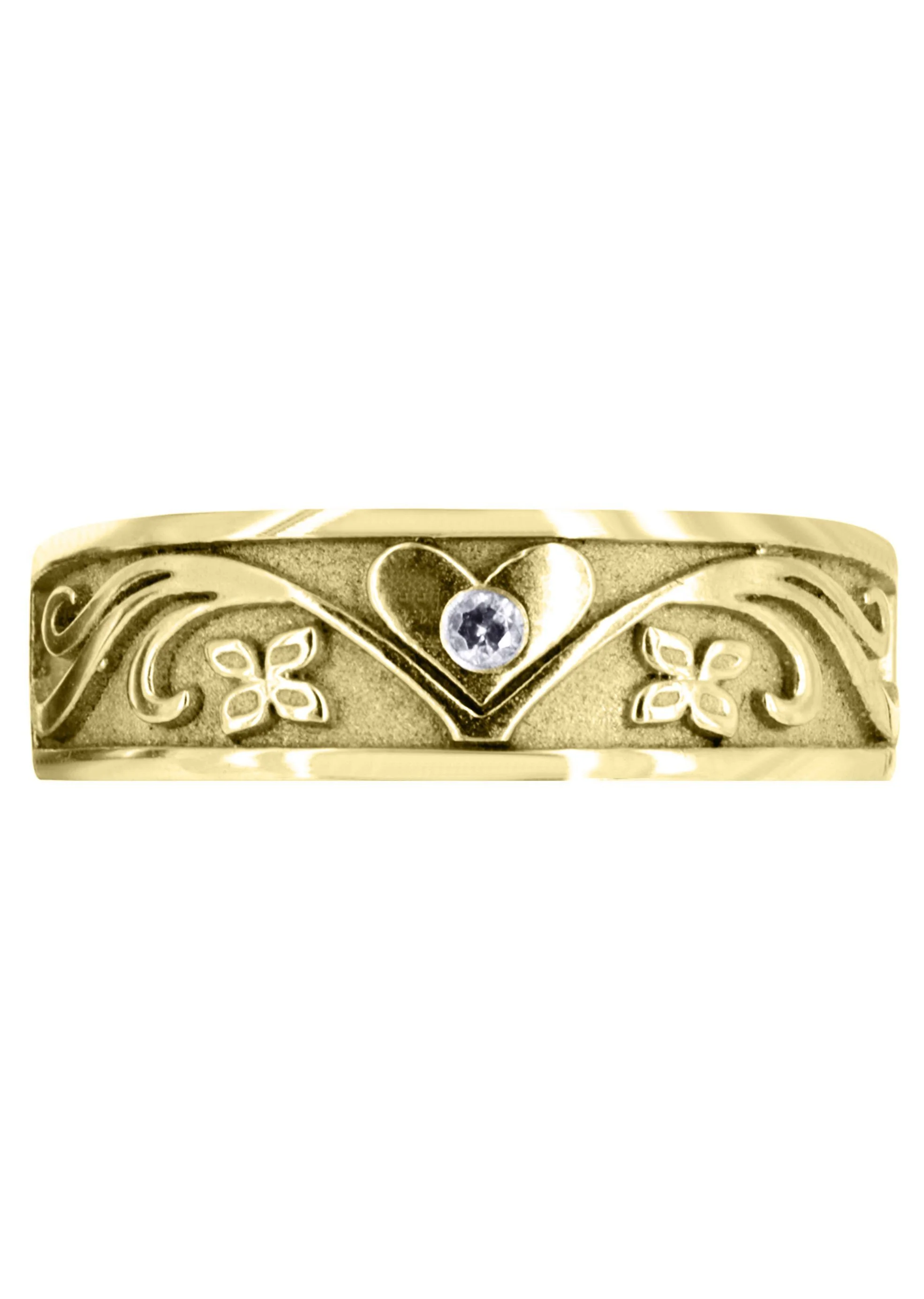 Yellow Gold Diamond Mens Wedding Band | 0.03 Carats (Keith) - Image 2