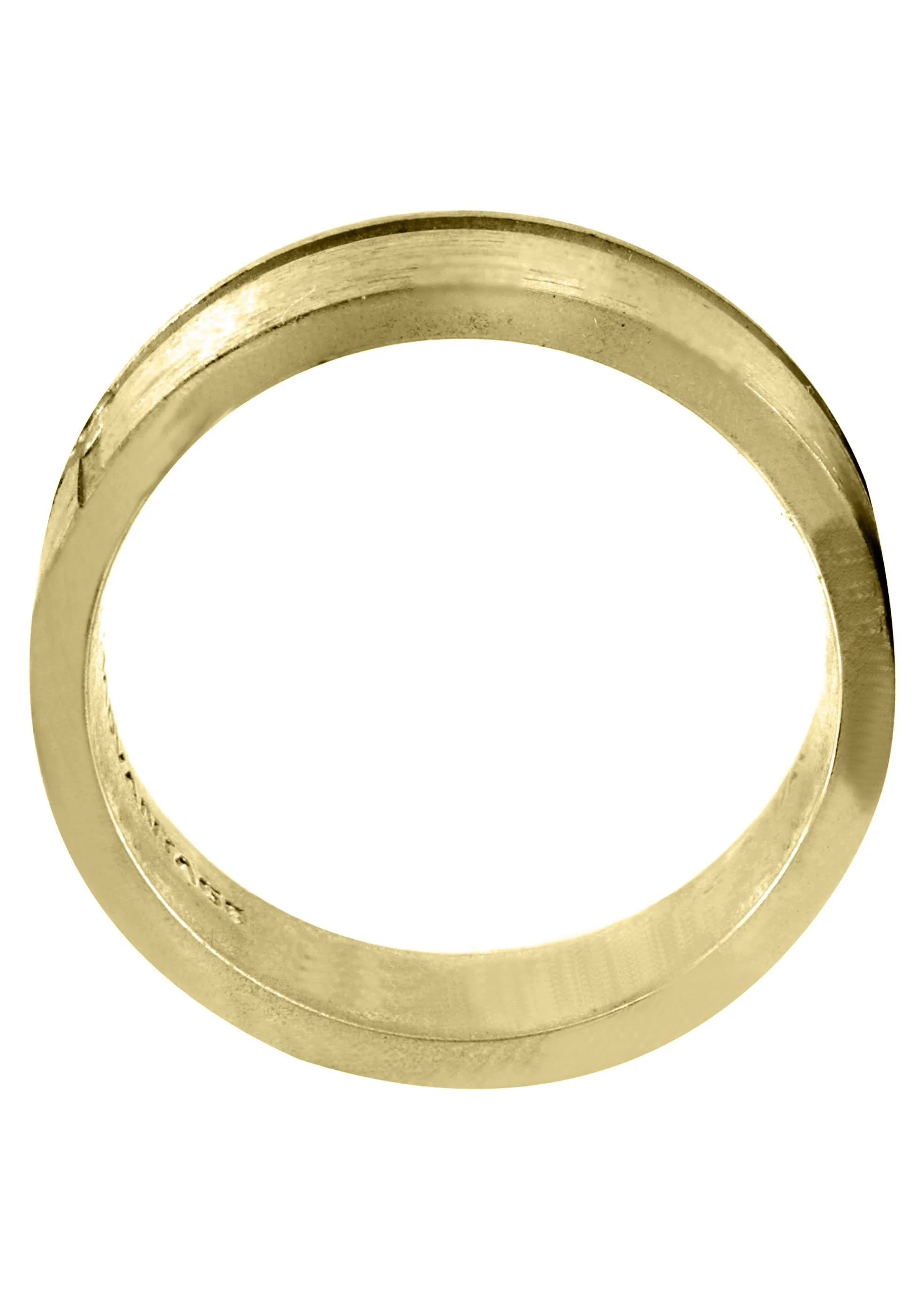 Yellow Gold Diamond Unique Mens Wedding Band | 0.05 Carats | Satin Finish (Romeo) - Image 2