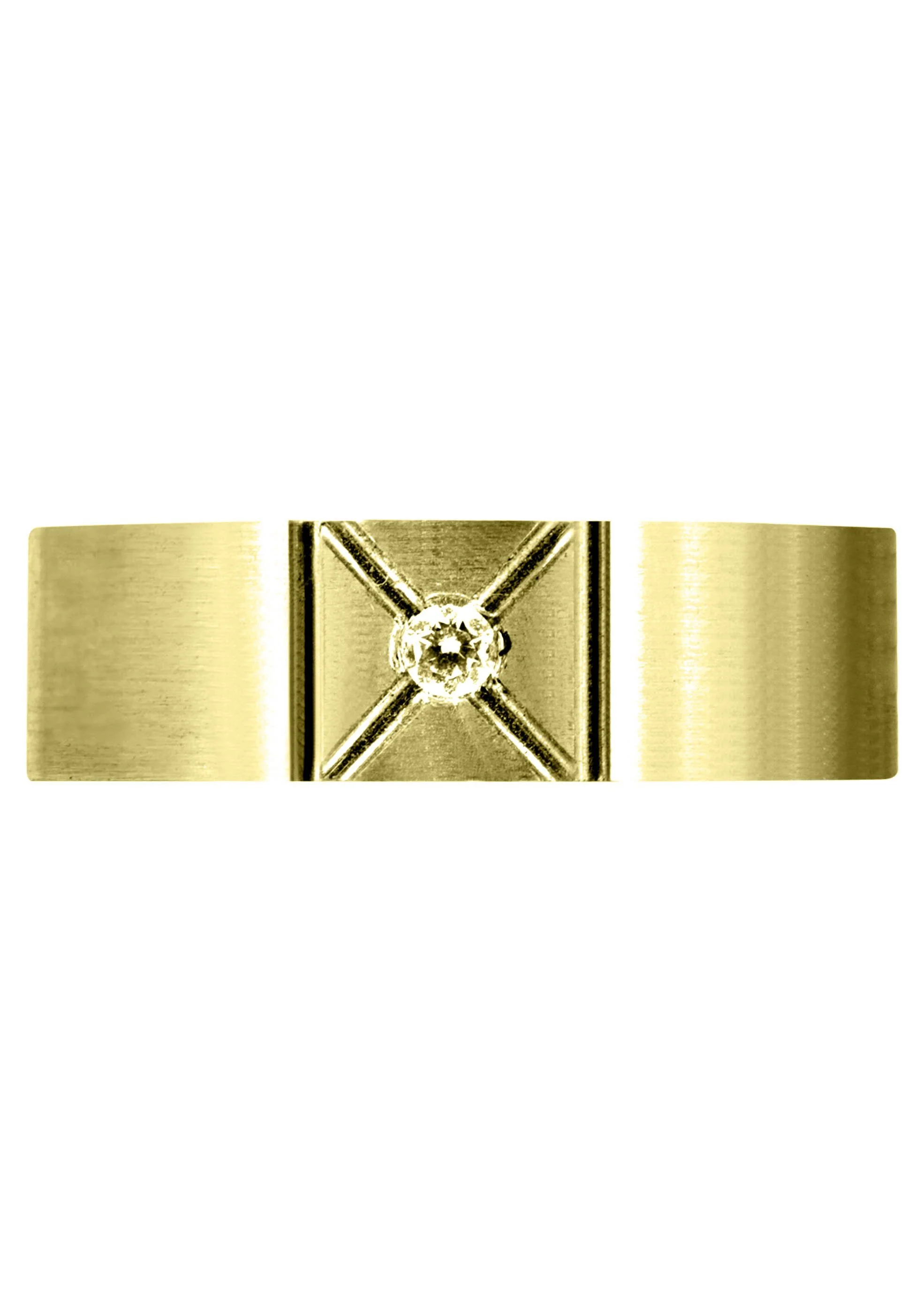 Yellow Gold Diamond Mens Wedding Band | 0.07 Carats (Deacon) - Image 2
