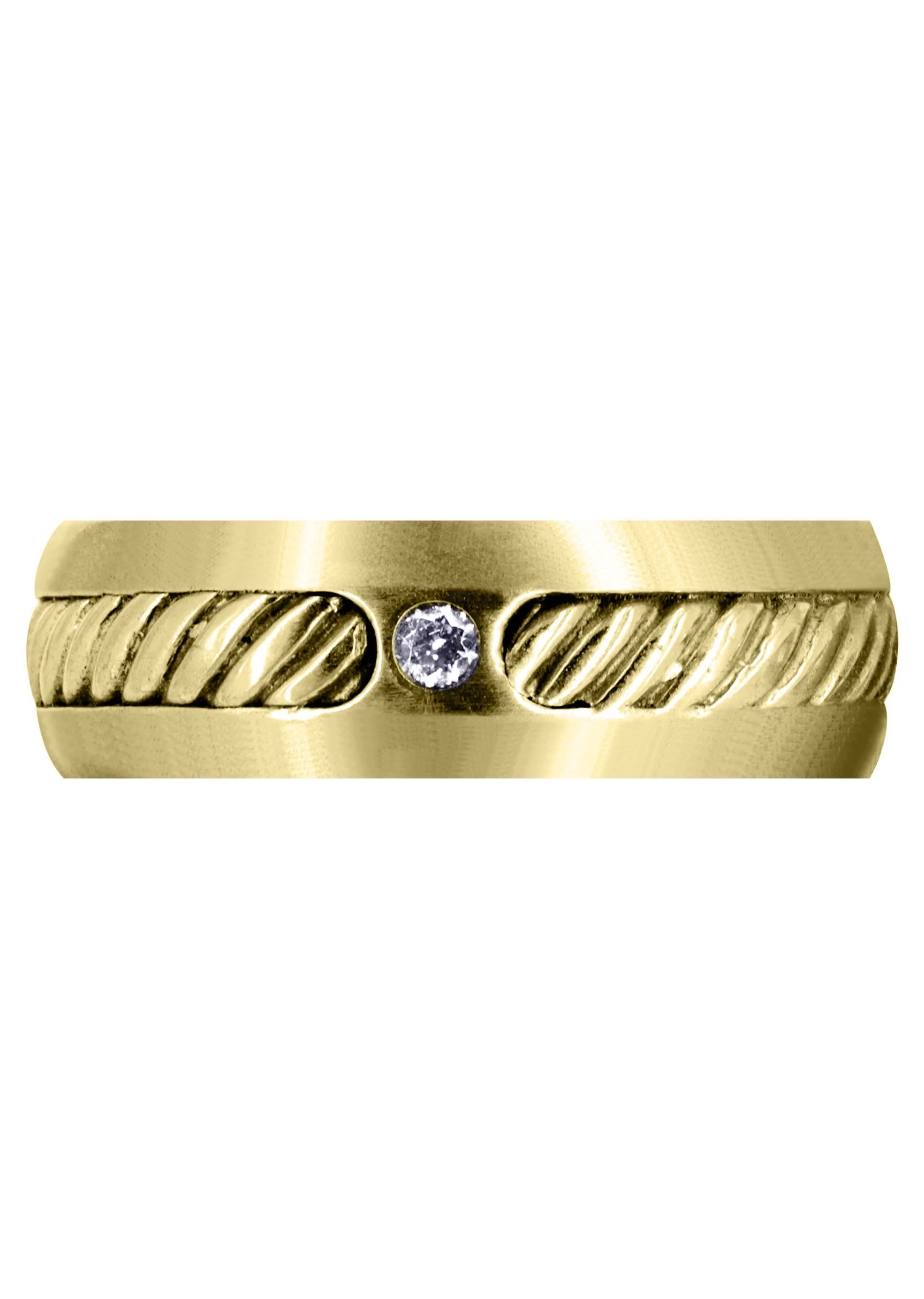 Yellow Gold Diamond Mens Wedding Band | 0.07 Carats | Satin Finish (Julius) - Image 2