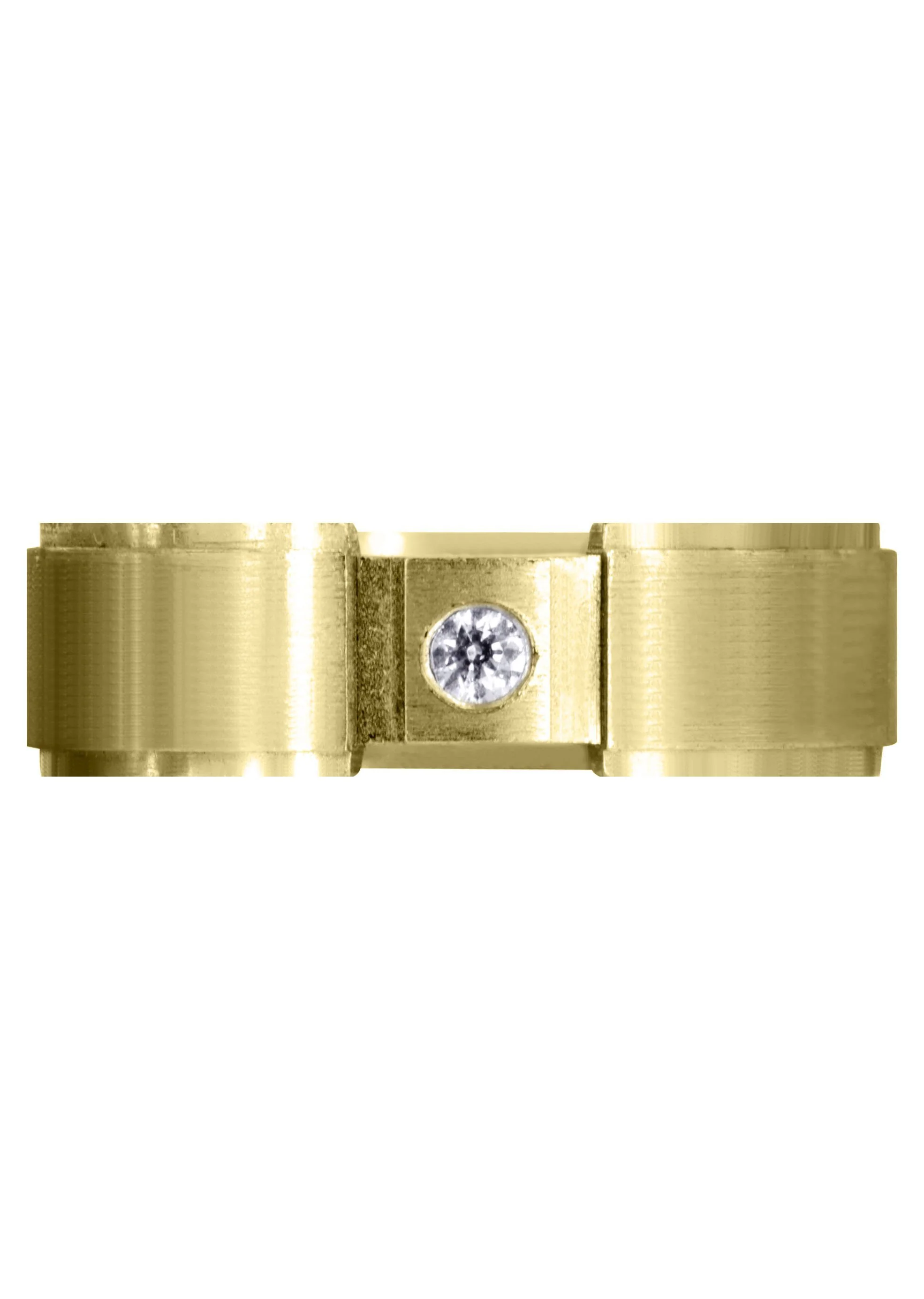 Yellow Gold Diamond Mens Wedding Band | 0.07 Carats | Satin Finish (Adriel) - Image 2