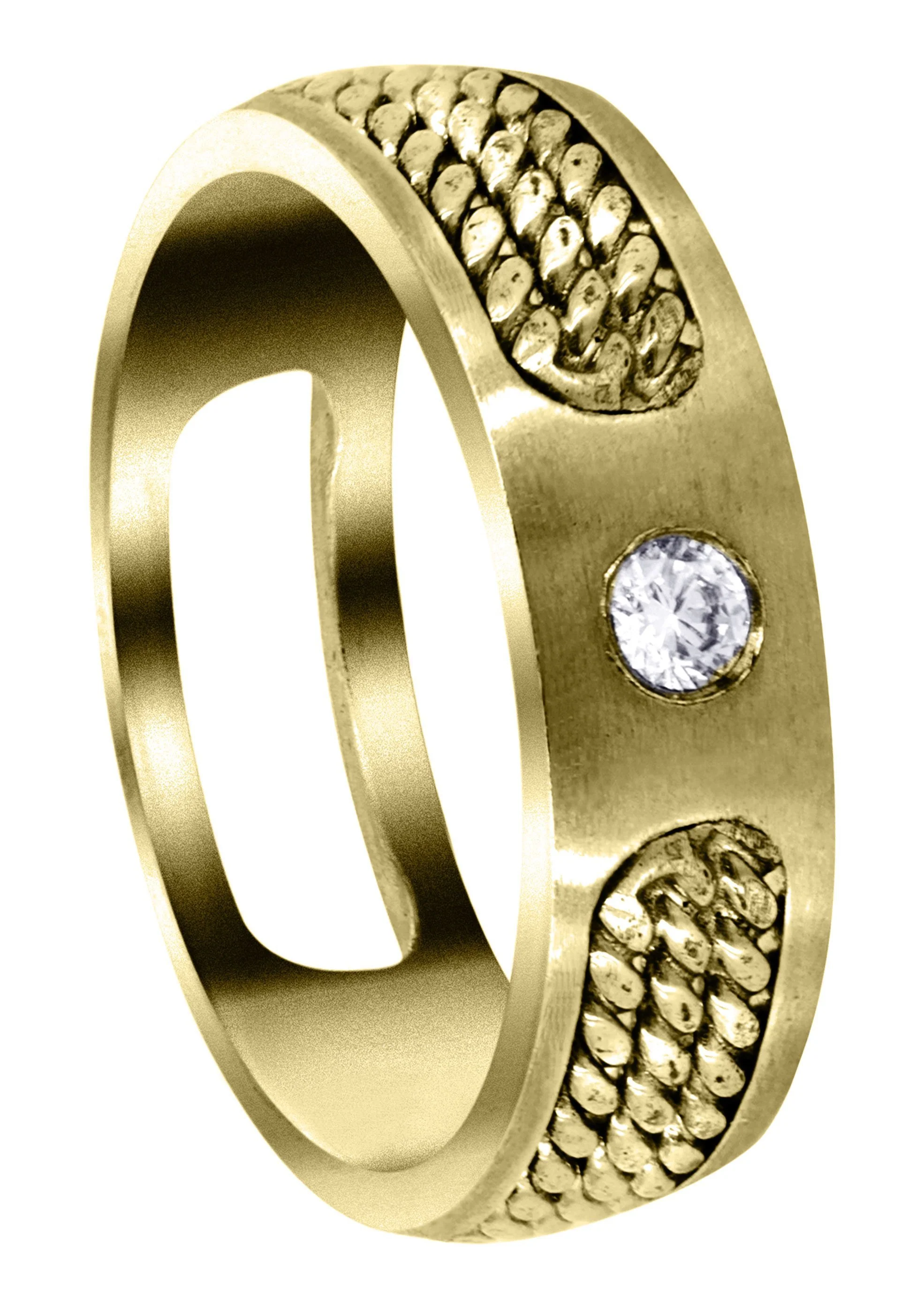 Yellow Gold Diamond Mens Engagement Ring | 0.1 Carats (Damon)