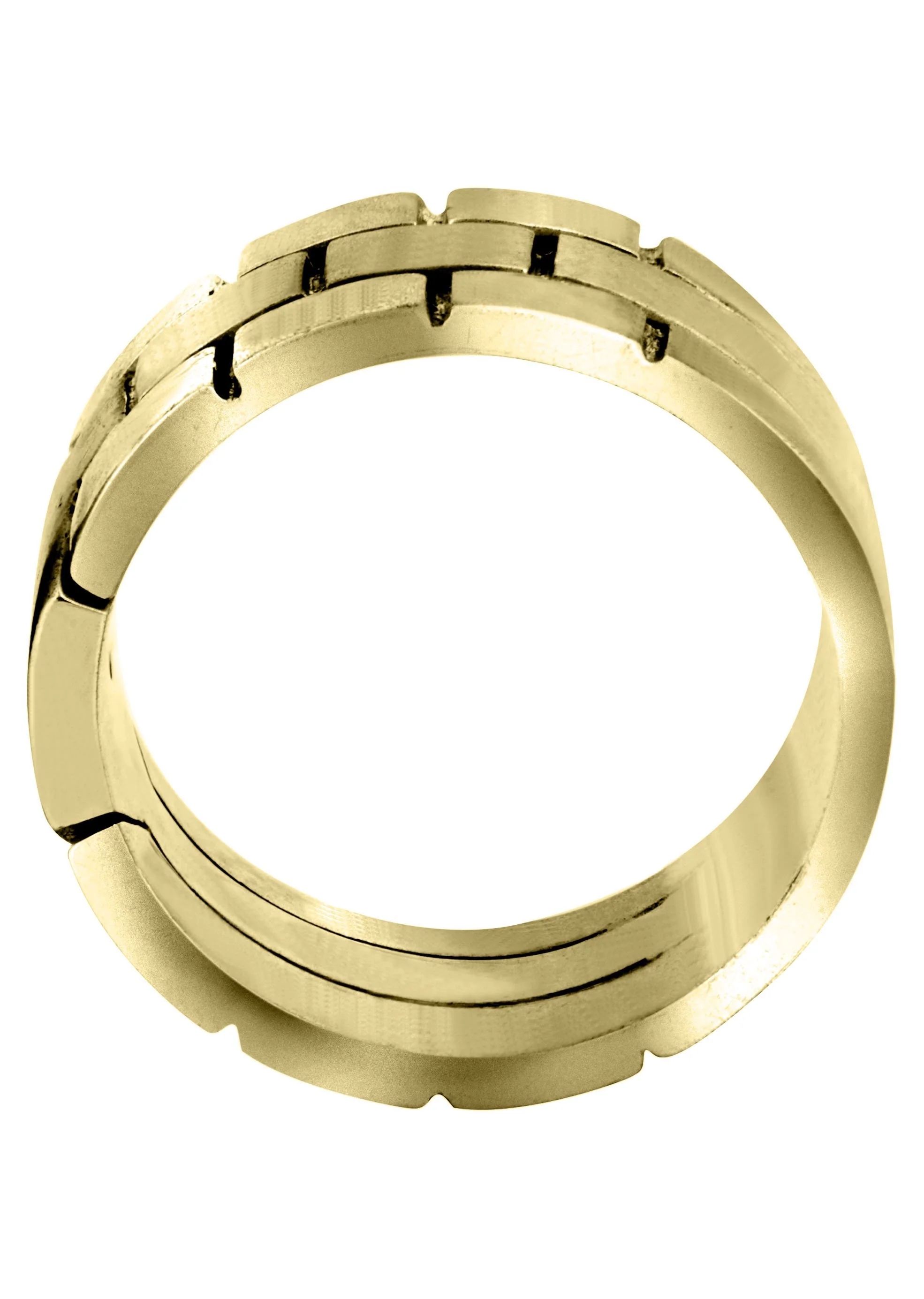 Yellow Gold Diamond Mens Engagement Ring | 0.1 Carats | Satin Finish (Ellis) - Image 3