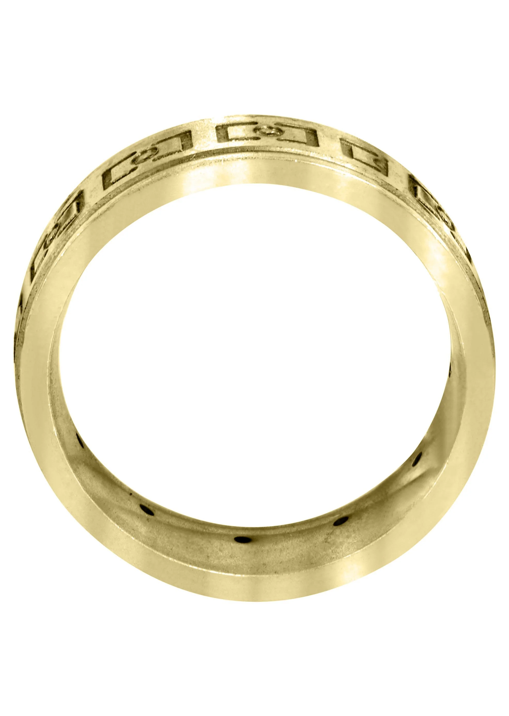 Yellow Gold Diamond Mens Wedding Band | 0.12 Carats | High Polish Finish (Edwin) - Image 3