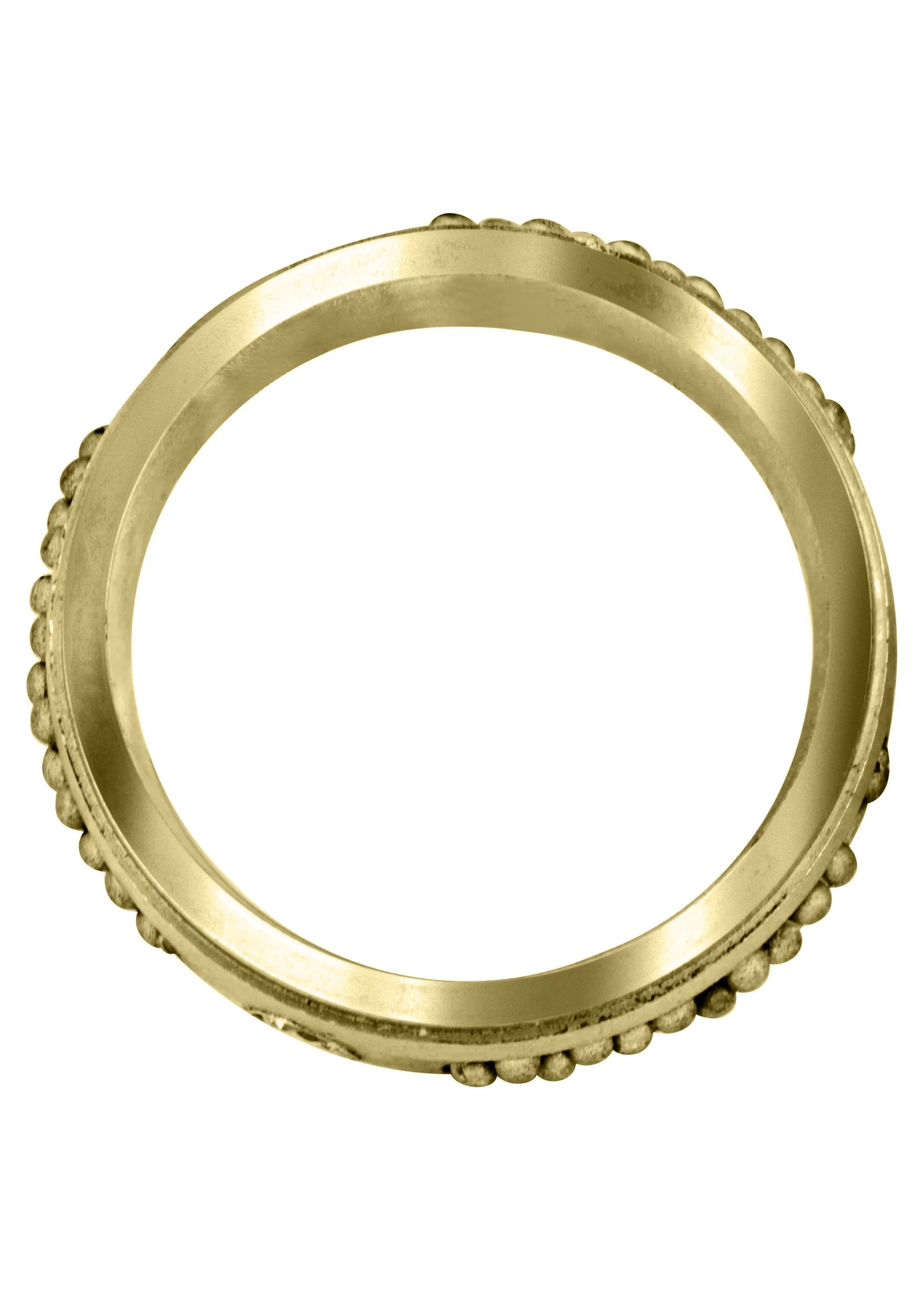 Yellow Gold Diamond Mens Wedding Band | 0.12 Carats | Satin Finish (Leon) - Image 3