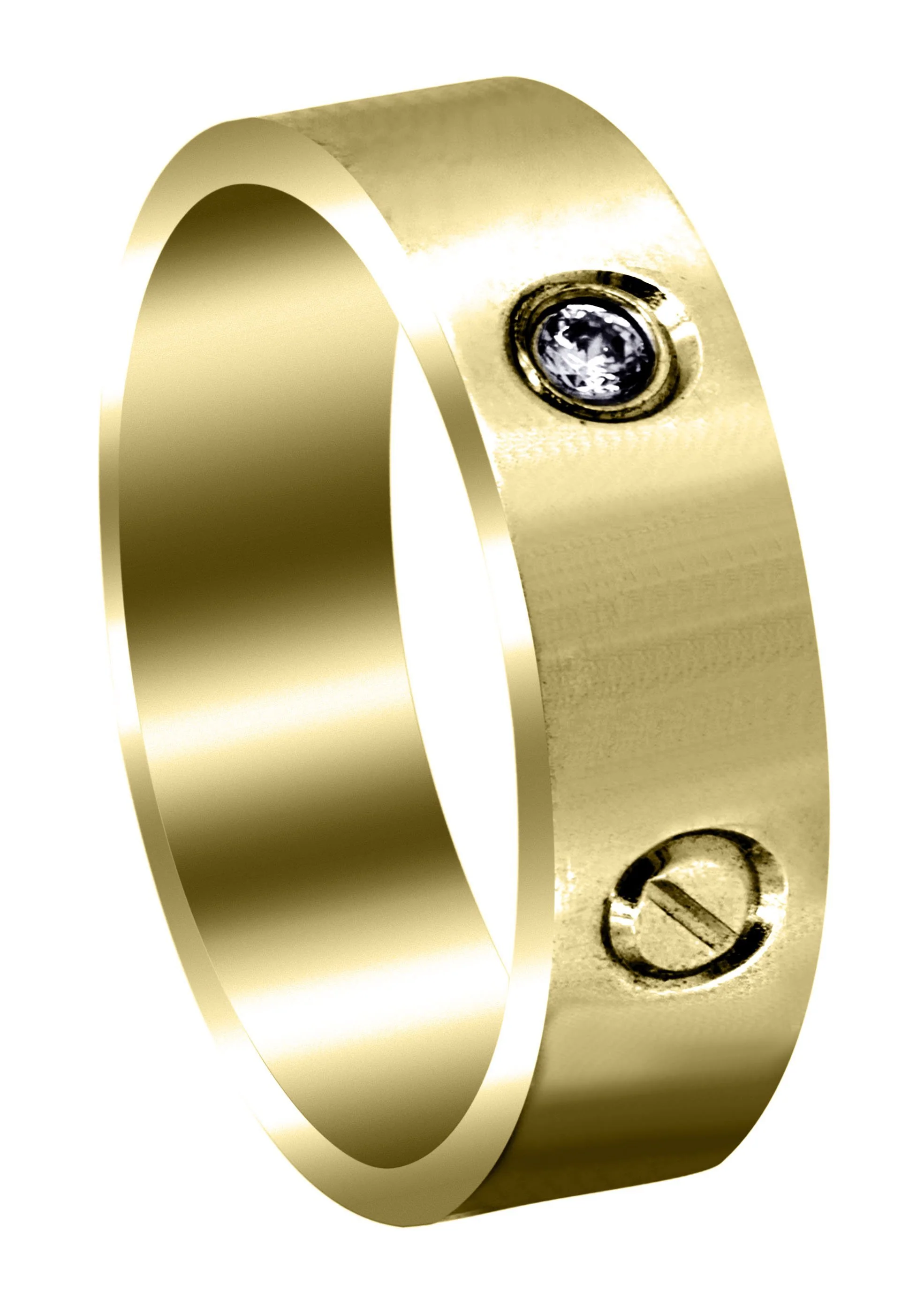 Yellow Gold Diamond Mens Wedding Band | 0.15 Carats (Princeton)
