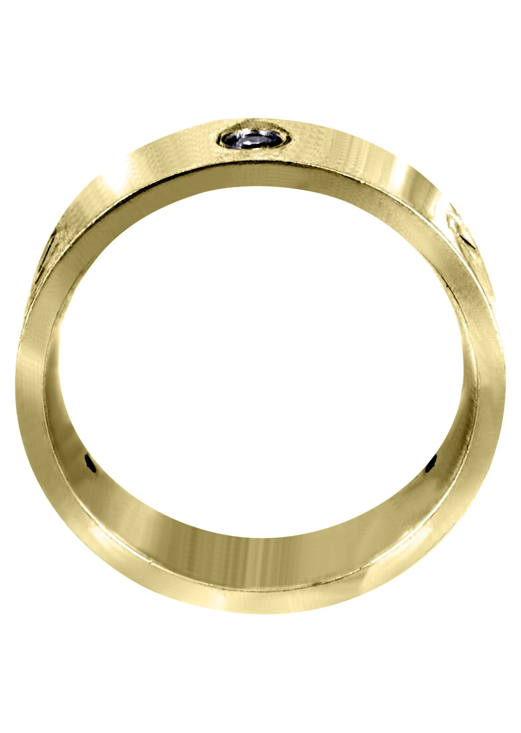 Yellow Gold Diamond Mens Wedding Band | 0.15 Carats (Princeton) - Image 3