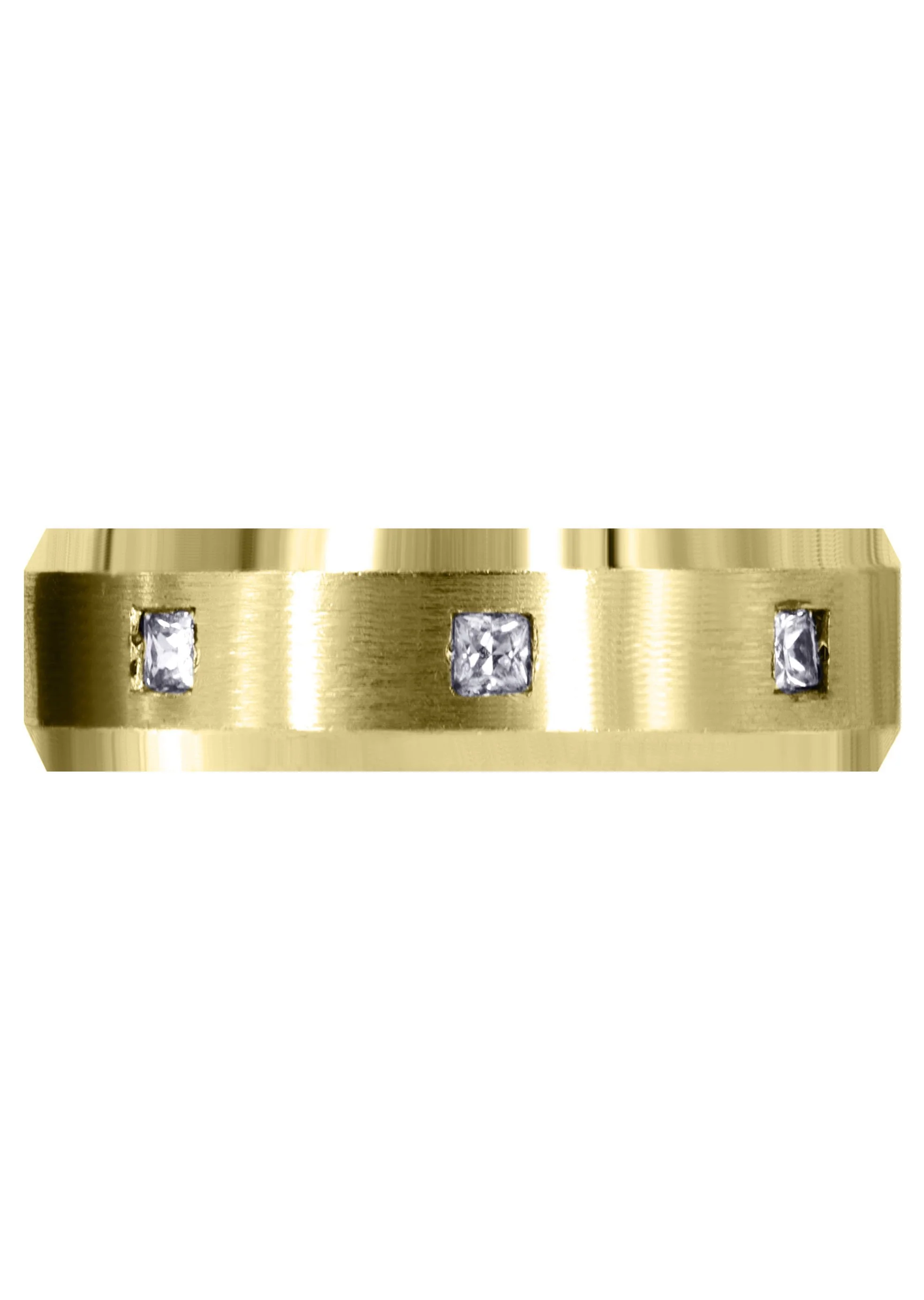 Yellow Gold Diamond Mens Wedding Band | 0.15 Carats | Satin Finish (Ricardo) - Image 2