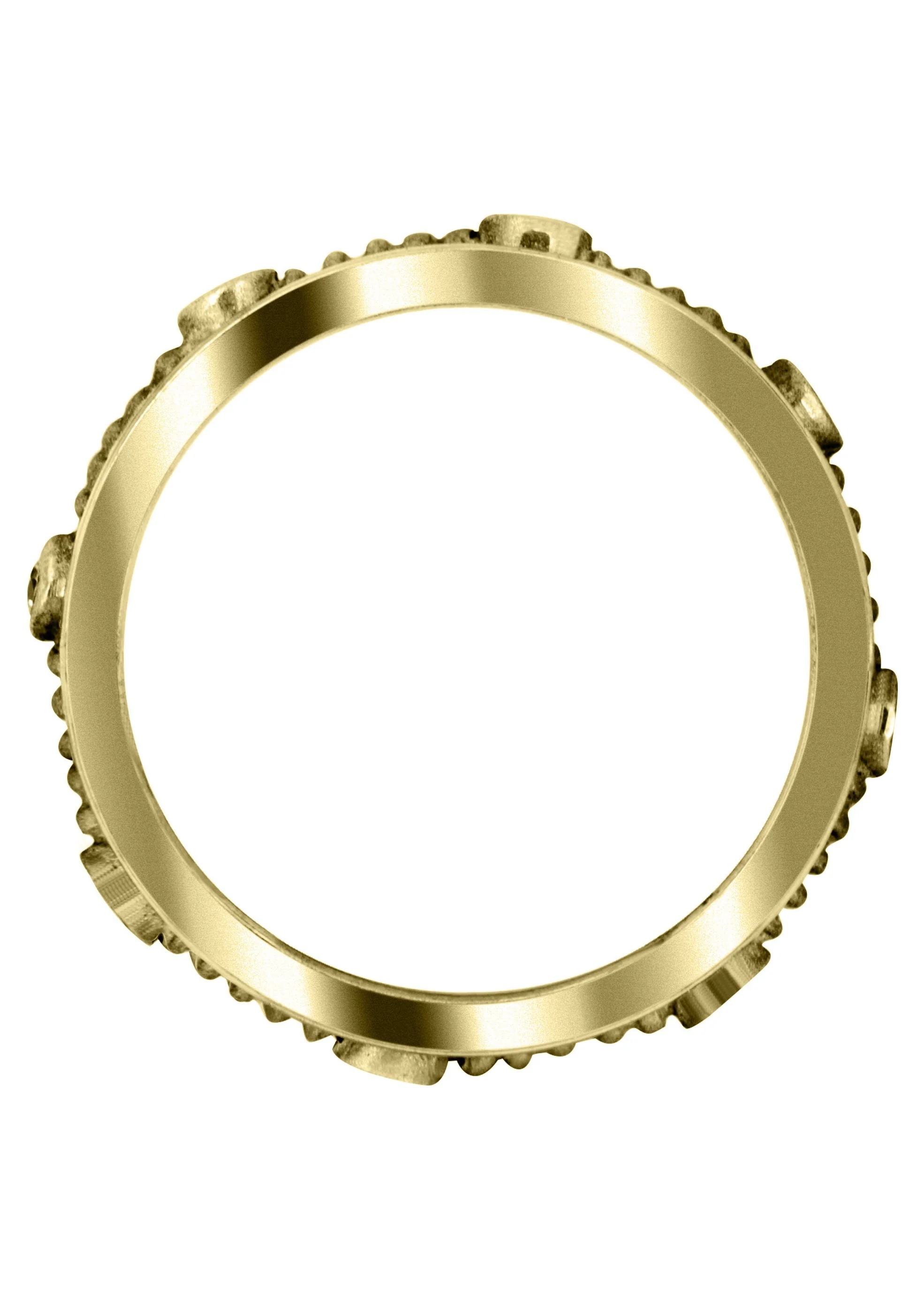 Yellow Gold Diamond Mens Wedding Band | 0.24 Carats | Sand Blast Finish (Johnathan) - Image 3