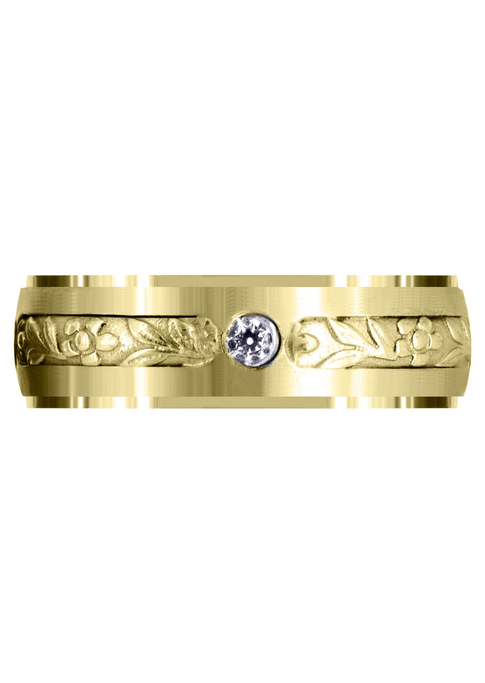 Yellow Gold Diamond Mens Engagement Ring | 0.28 Carats | Satin Finish (Barrett) - Image 2