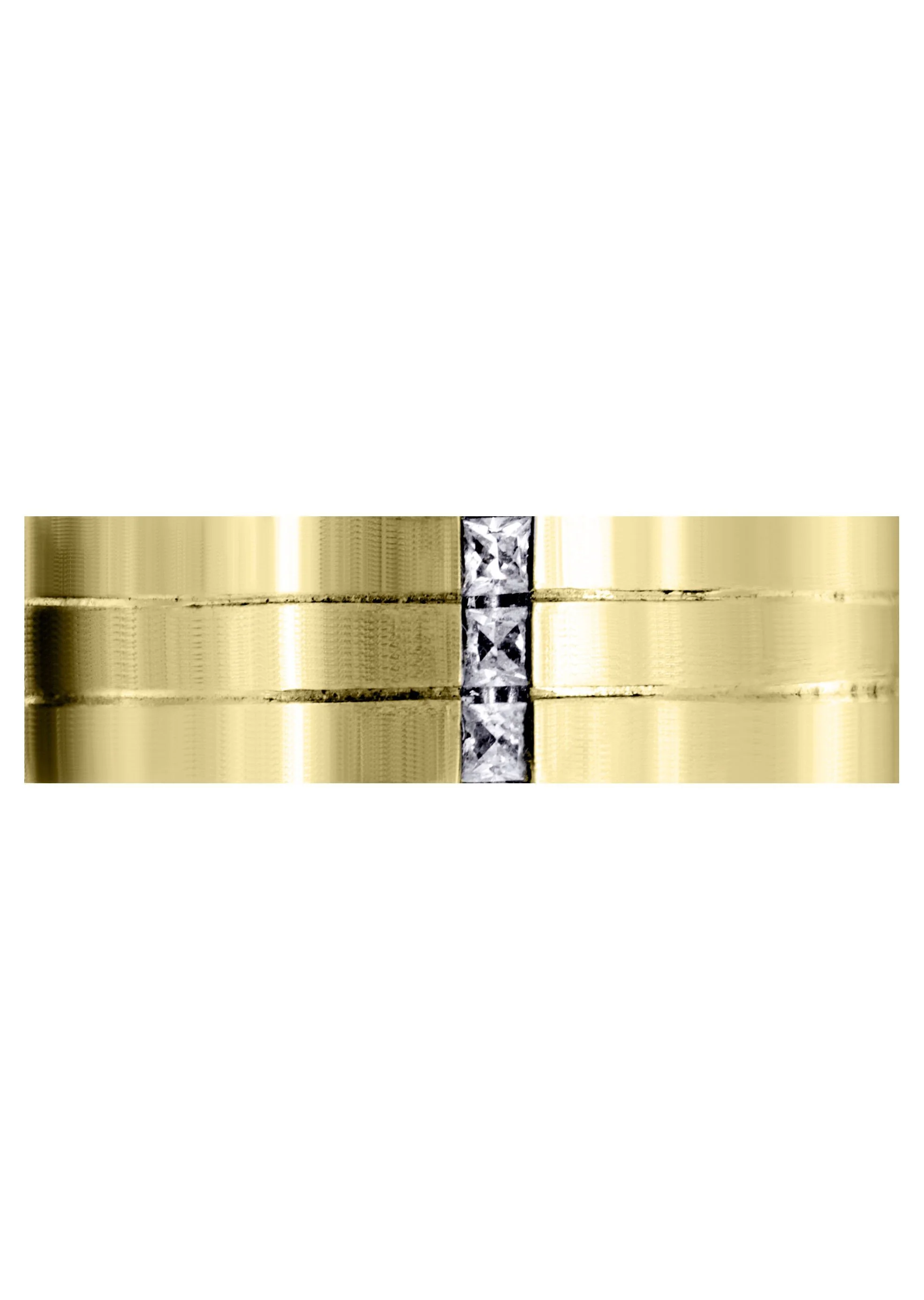 Yellow Gold Diamond Mens Wedding Band | 0.3 Carats | Satin Finish (Allen) - Image 2
