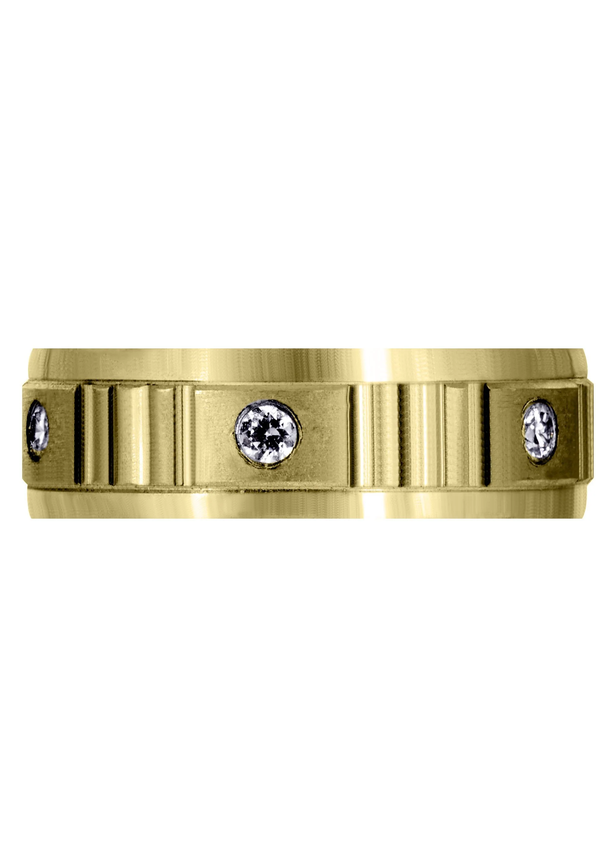 Yellow Gold Diamond Mens Wedding Band | 0.3 Carats | Satin Finish (Reed) - Image 2