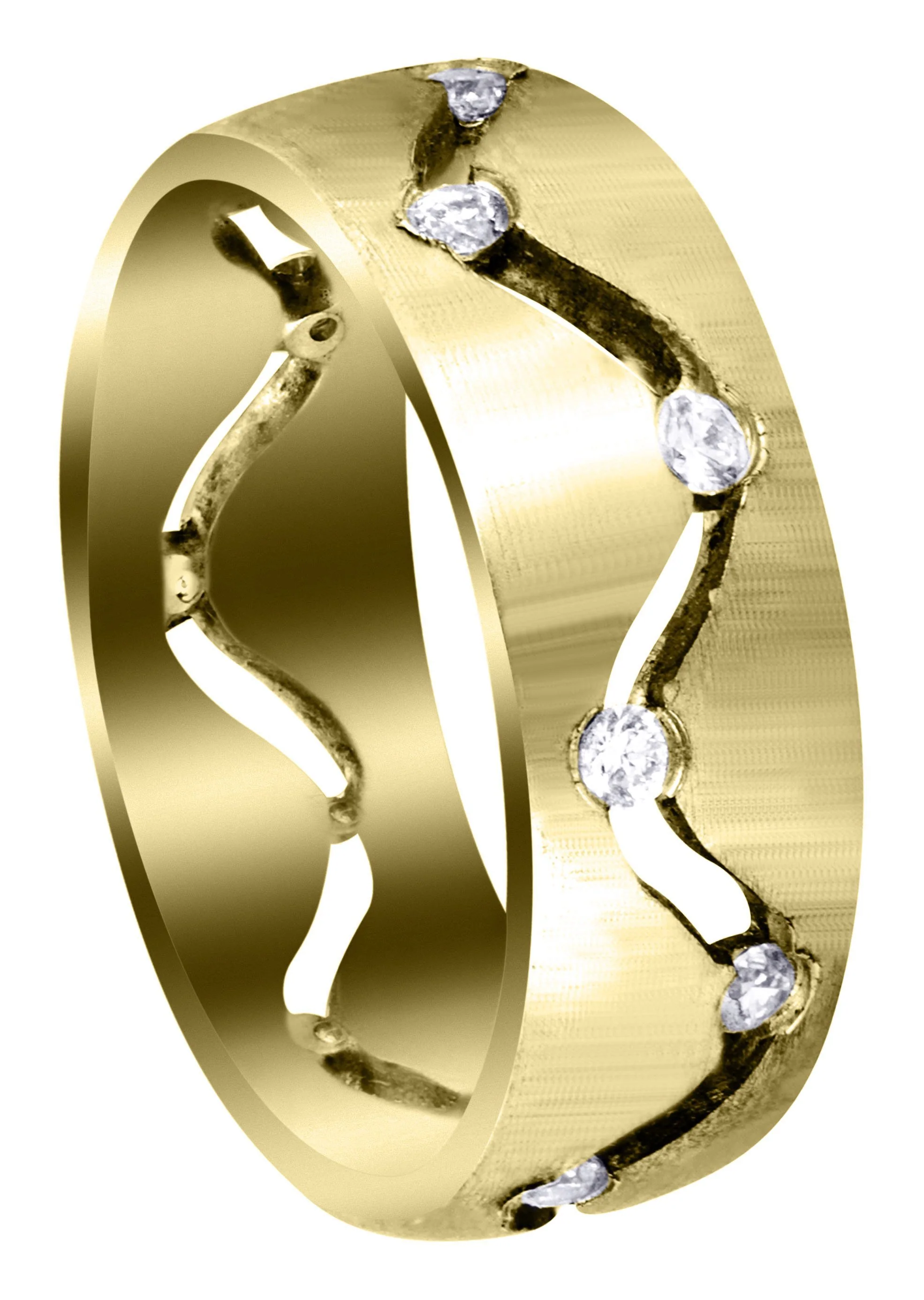 Yellow Gold Diamond Mens Wedding Band | 0.36 Carats (Danny)