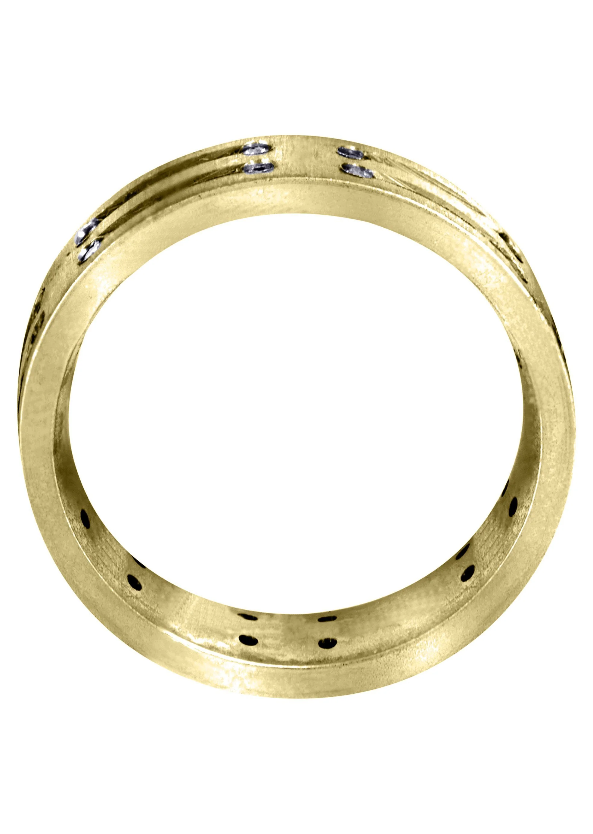 Yellow Gold Diamond Mens Engagement Ring | 0.36 Carats | Cross Satin Finish (Kolton) - Image 3