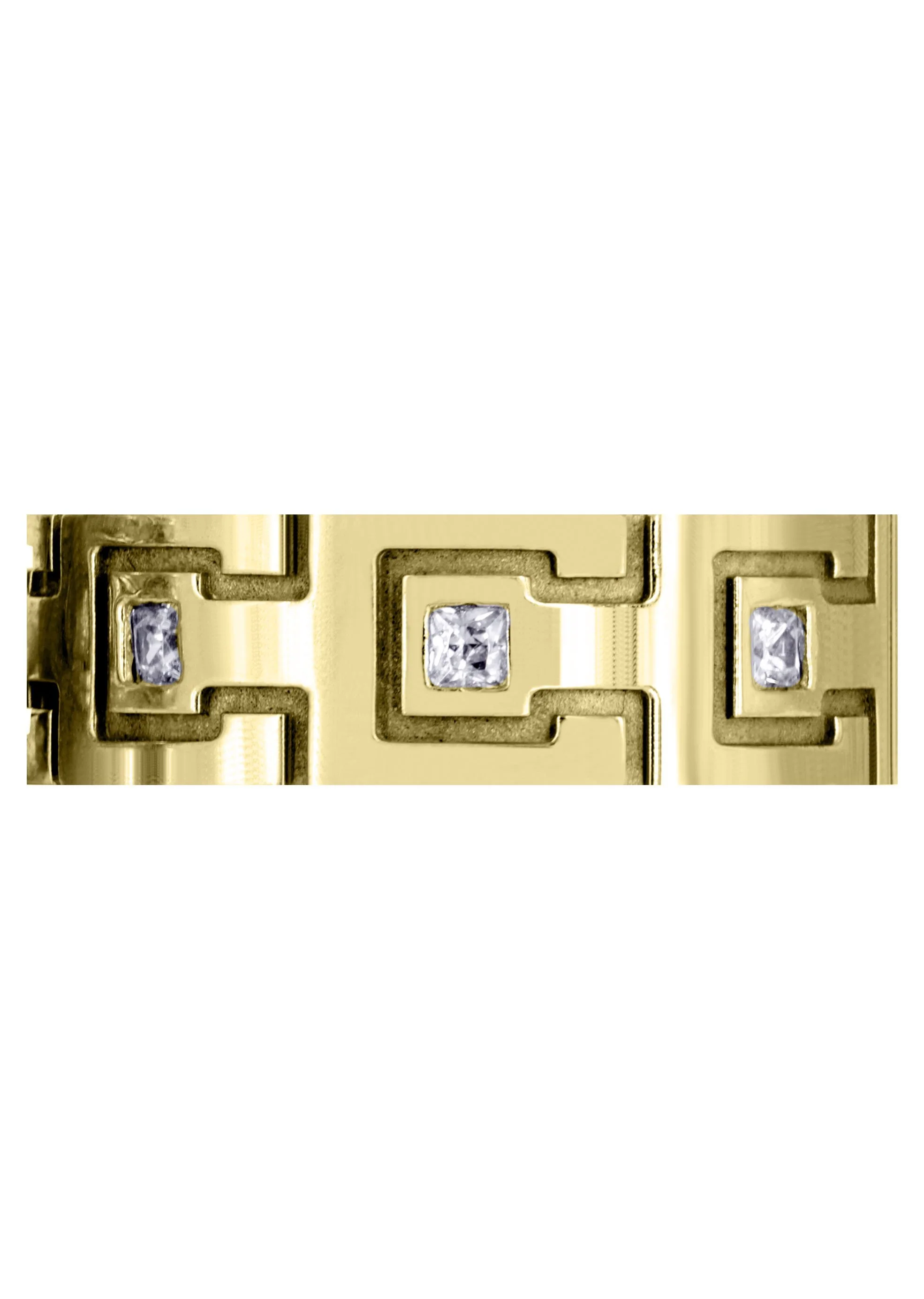 Yellow Gold Unique Mens Wedding Band | 0.4 Carats | High Polish Finish (Andy) - Image 2