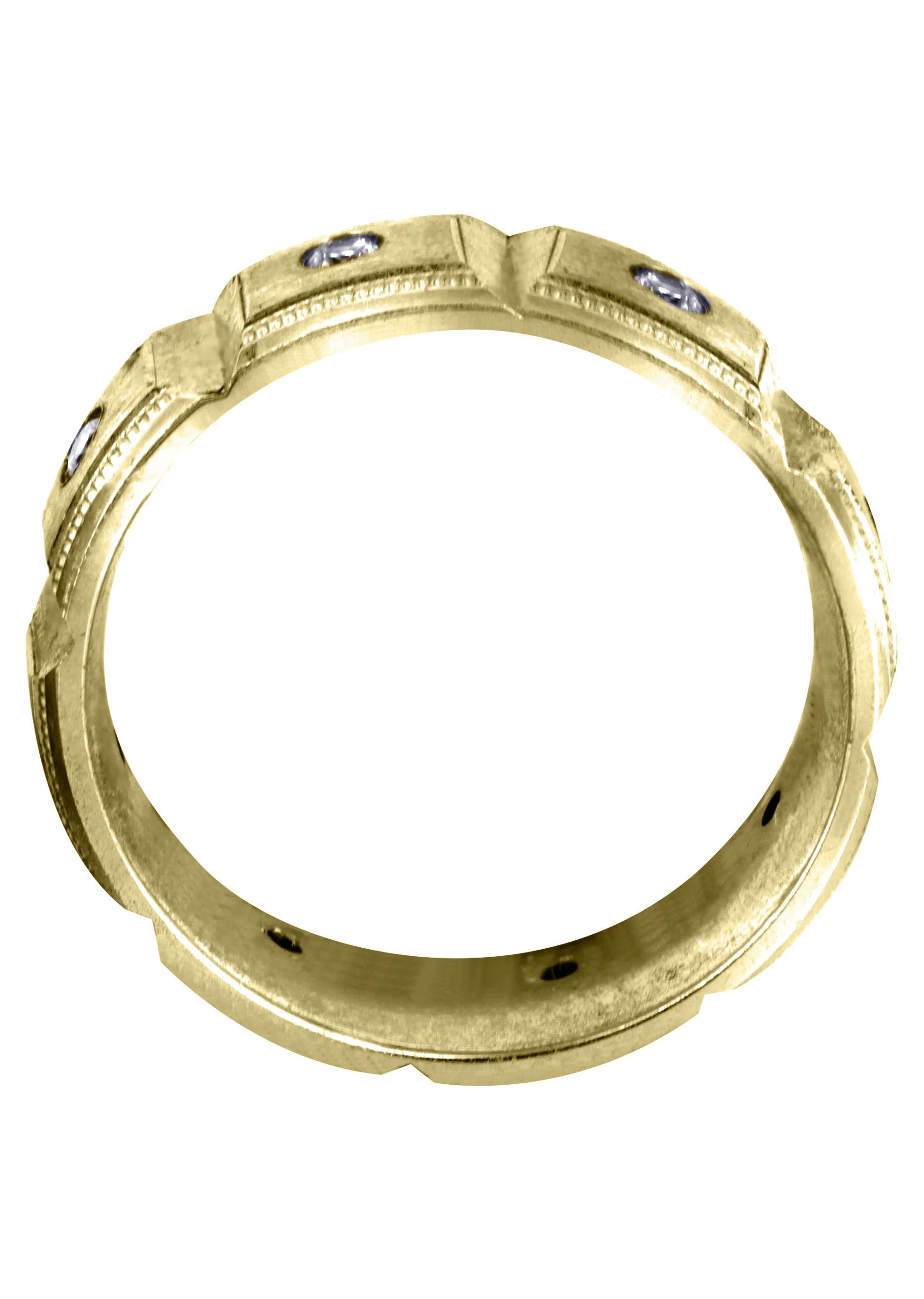 Yellow Gold Diamond Mens Engagement Ring | 0.4 Carats | Satin Finish (Colt) - Image 3