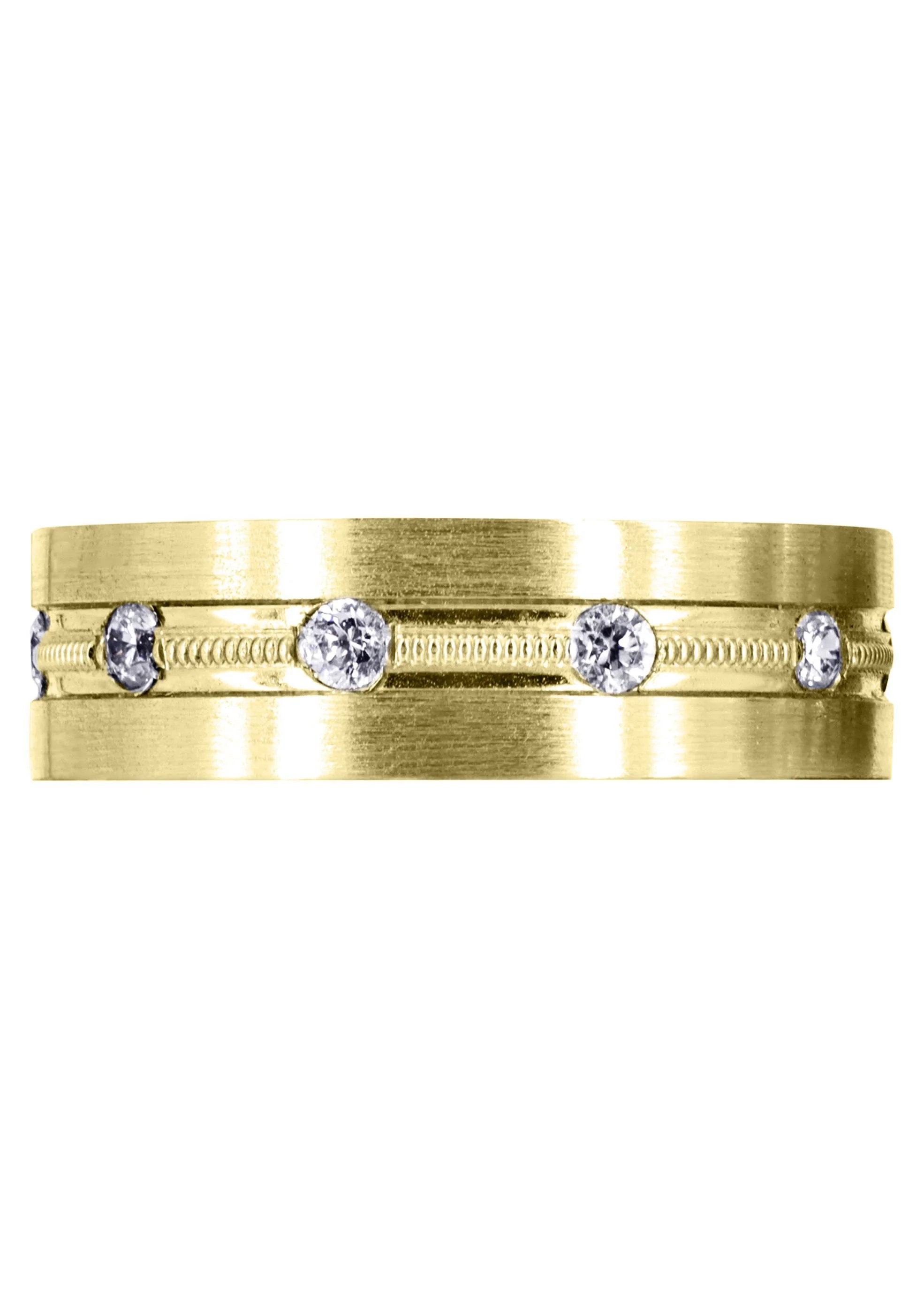 Yellow Gold Diamond Mens Wedding Band | 0.5 Carats (Franklin) - Image 2