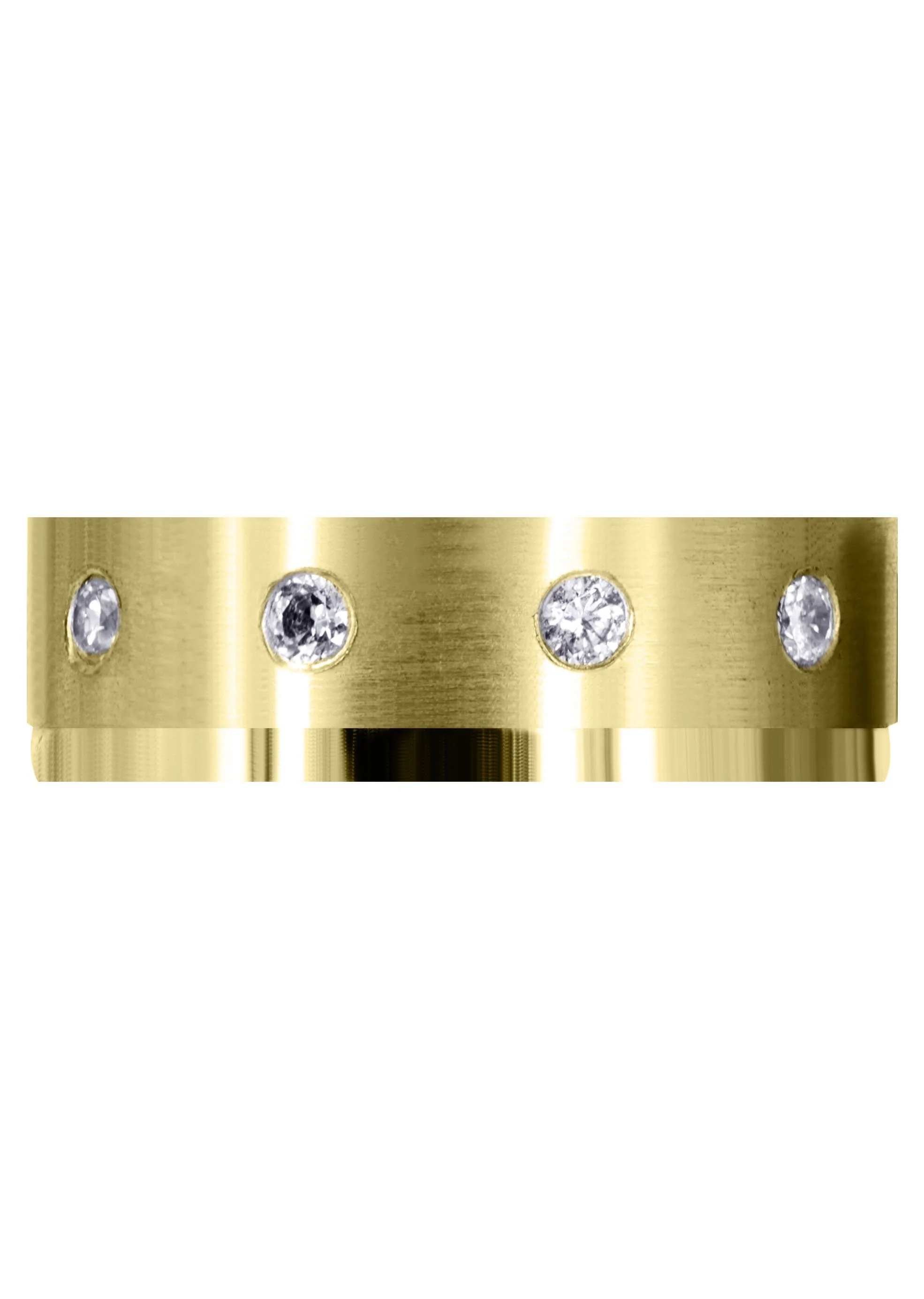 Yellow Gold Diamond Mens Wedding Band | 0.5 Carats | Satin Finish (Martin) - Image 2
