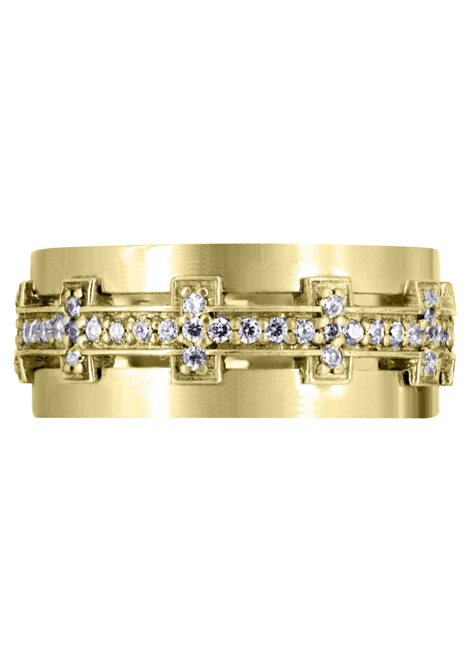 Yellow Gold Diamond Mens Wedding Band | 0.7 Carats (Milan) - Image 2