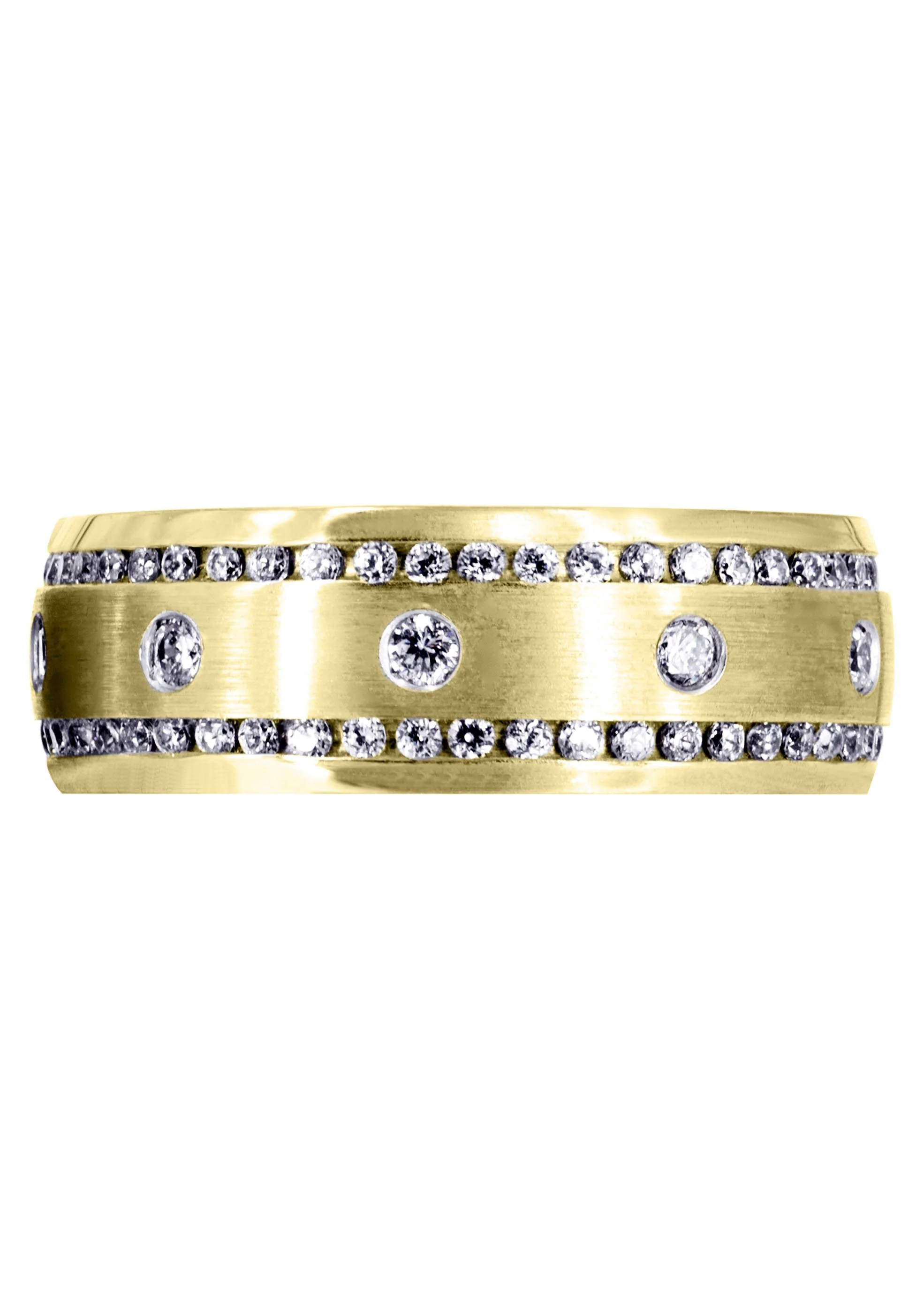 Yellow Gold Diamond Mens Engagement Ring | 0.96 Carats (Mohamed) - Image 2