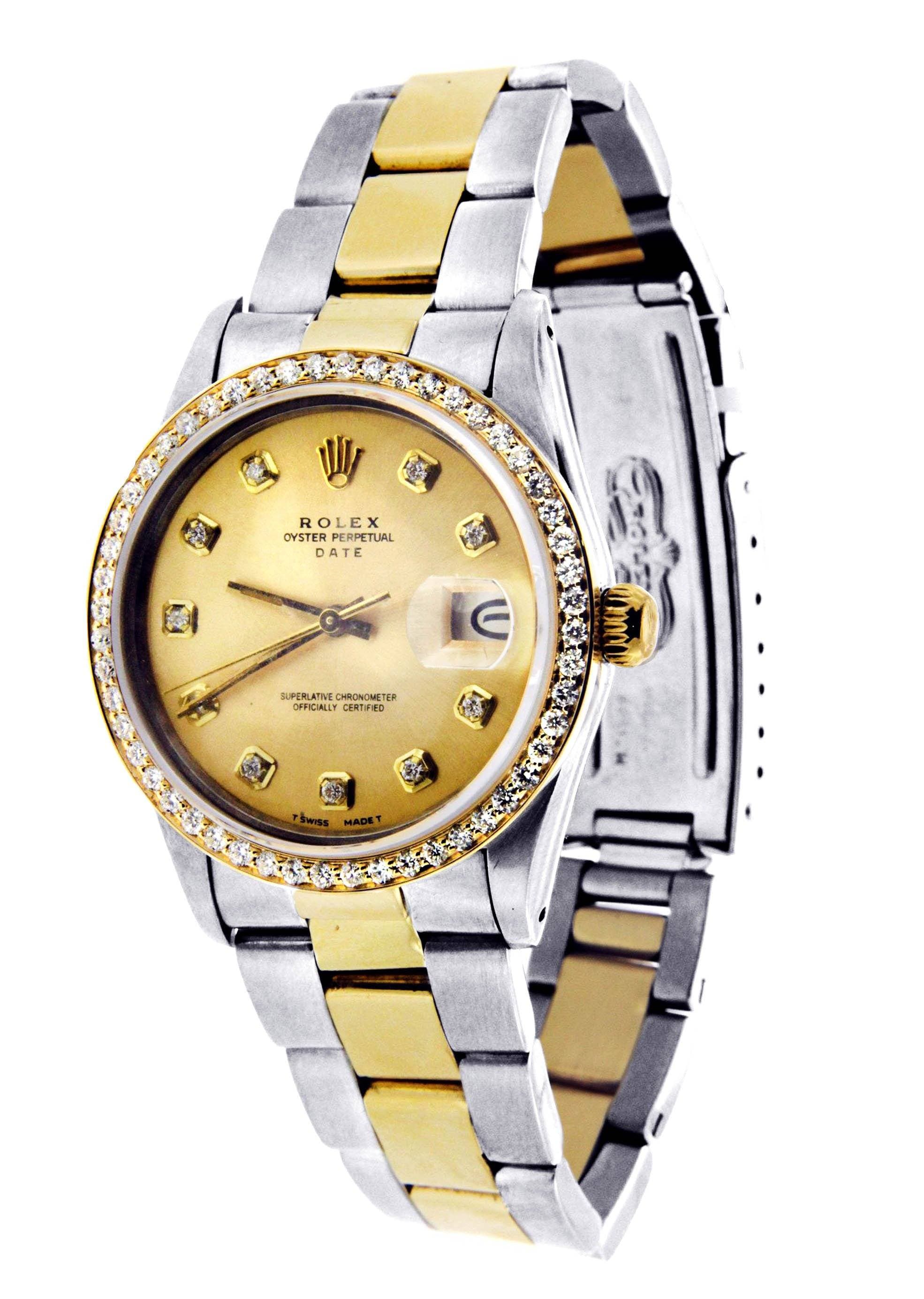 Diamond Rolex Date | Stainless Steel - Image 3