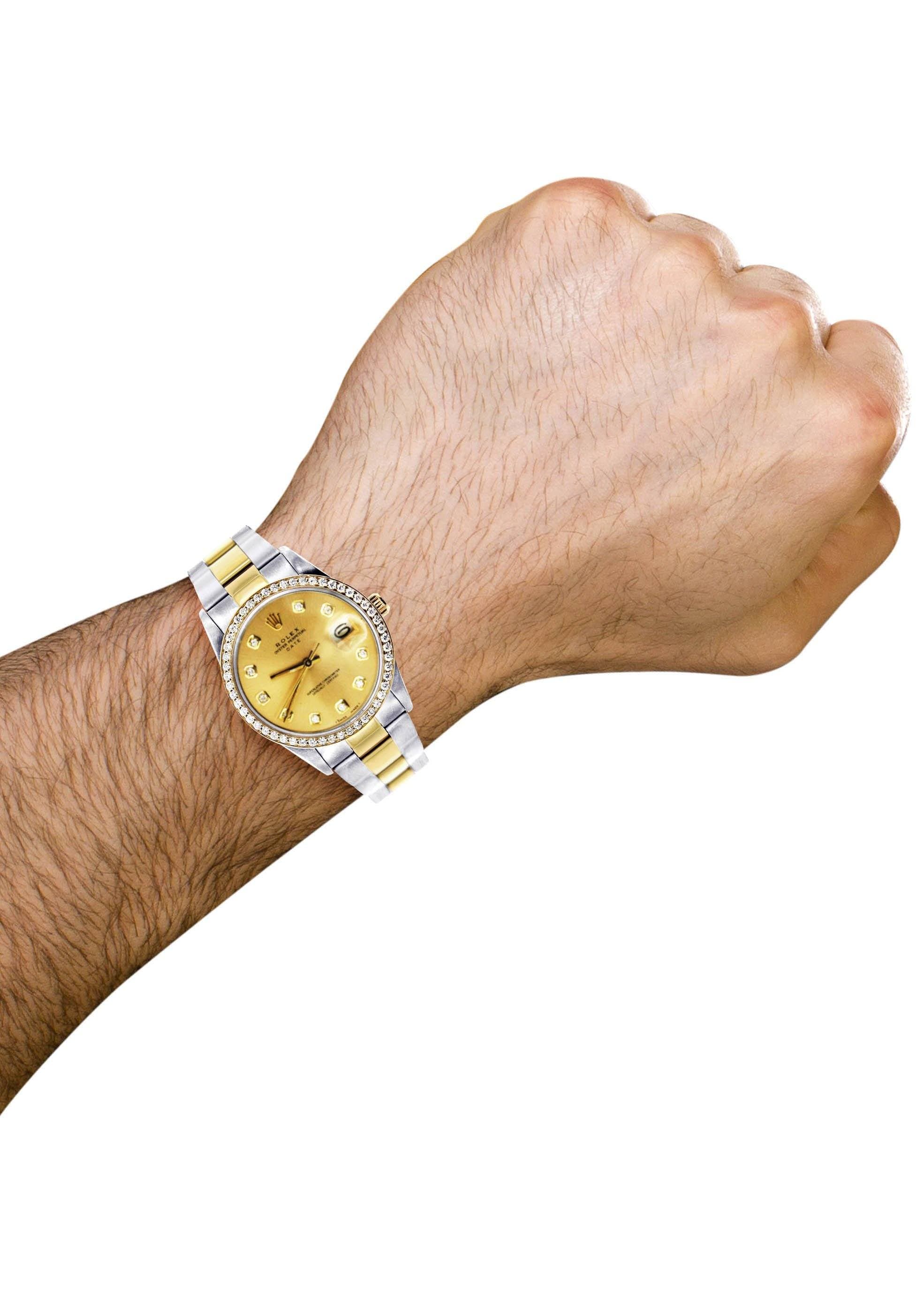 Diamond Rolex Date | Stainless Steel - Image 5