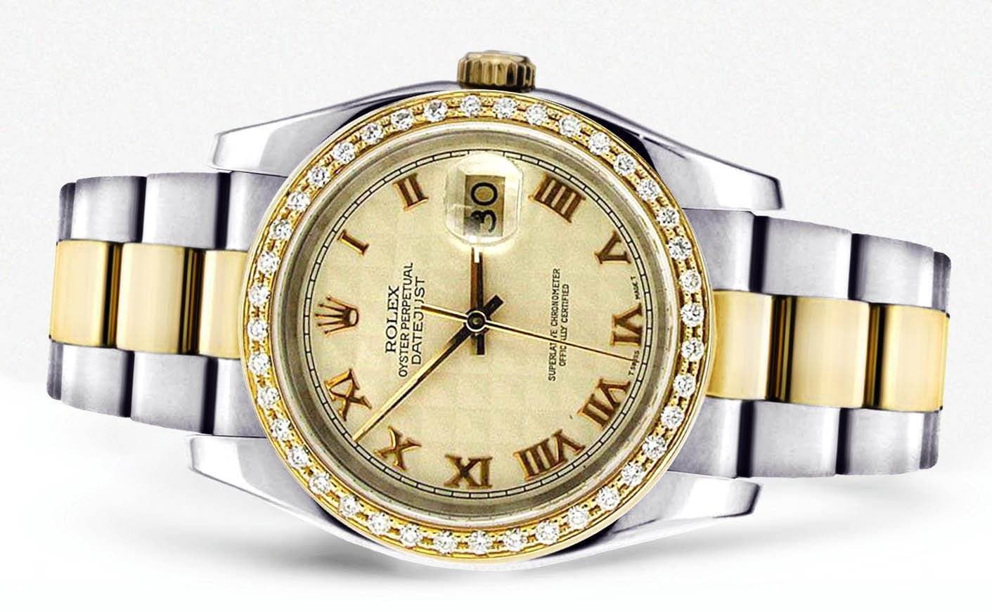 Diamond Rolex Datejust | 18K Yellow Gold | 36 Mm - Image 2