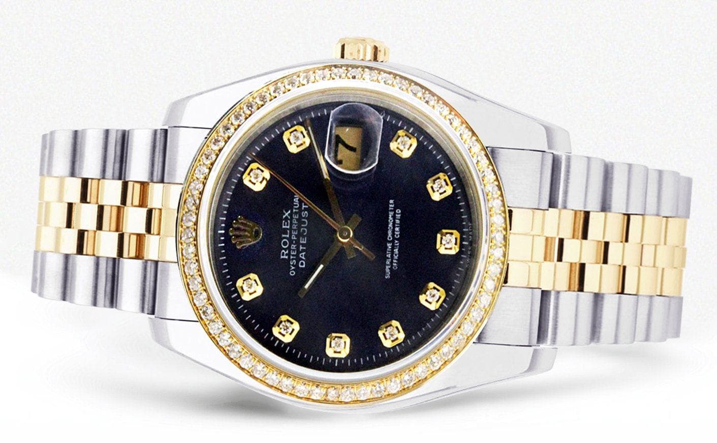 Diamond Rolex Datejust | 18K Yellow Gold | 36 Mm - Image 2