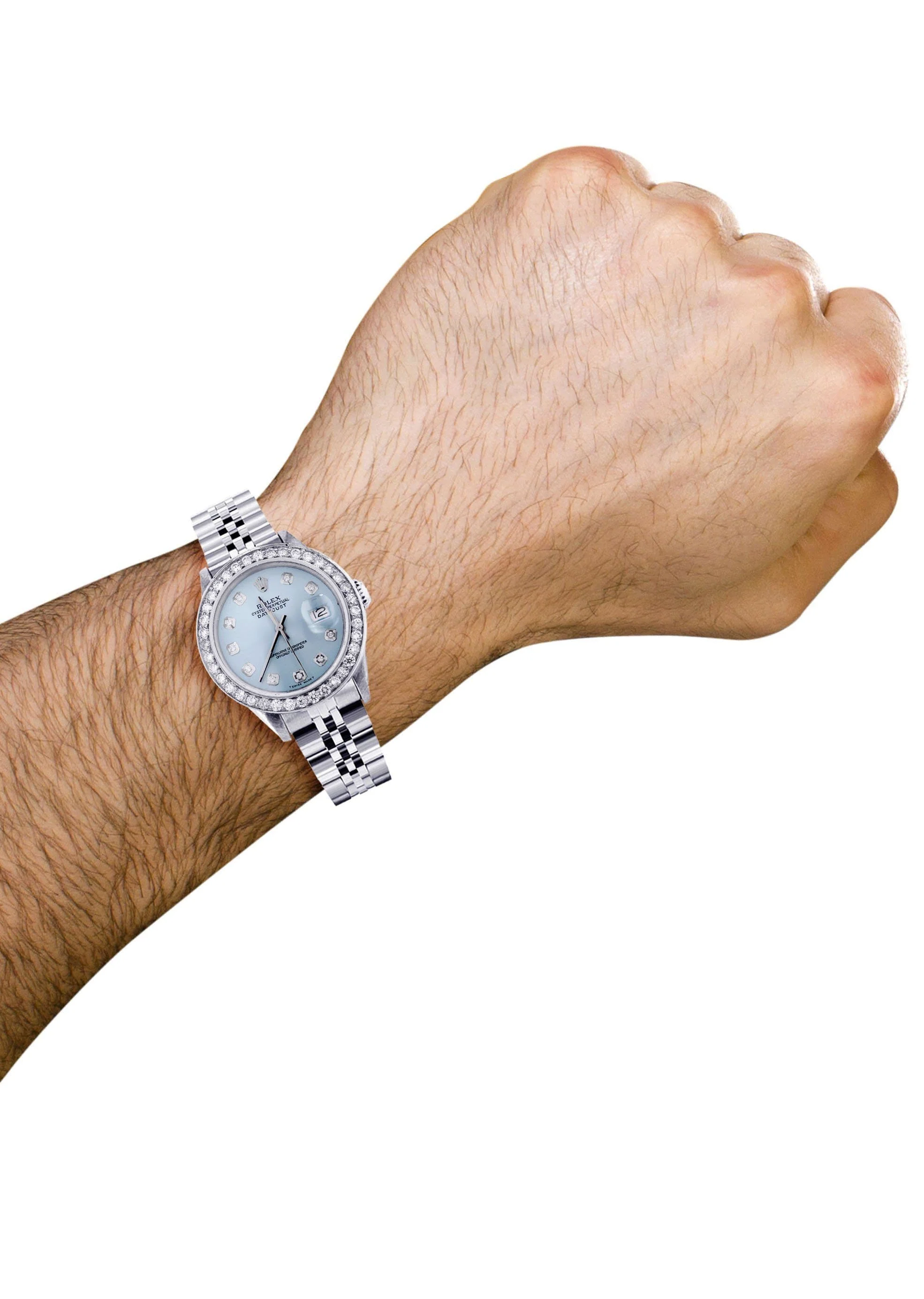 Diamond Rolex Datejust 36 MM | 2.75 Carat | Custom Diamond Dial | Jubiliee Band - Image 6